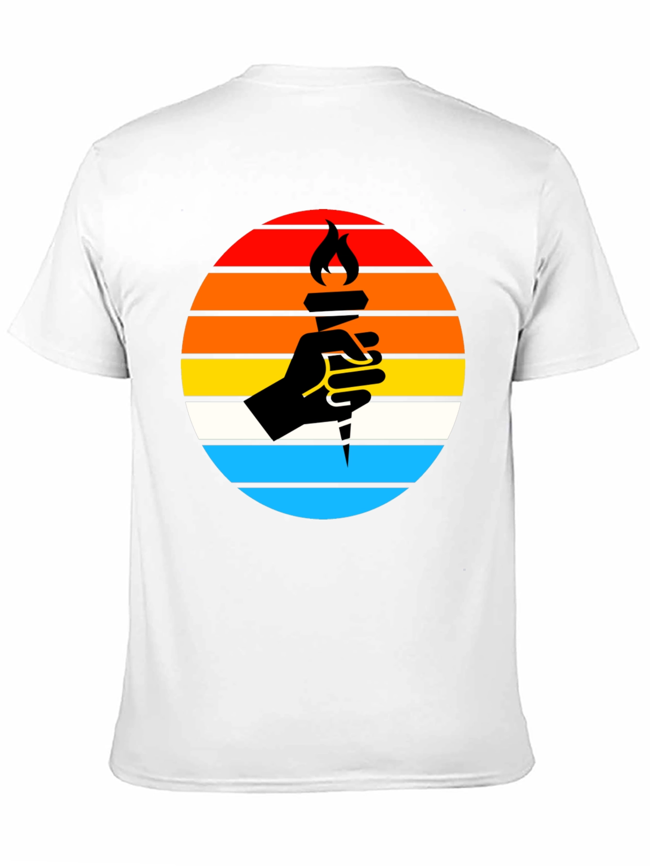 Retro Torch Graphic Tee - Black