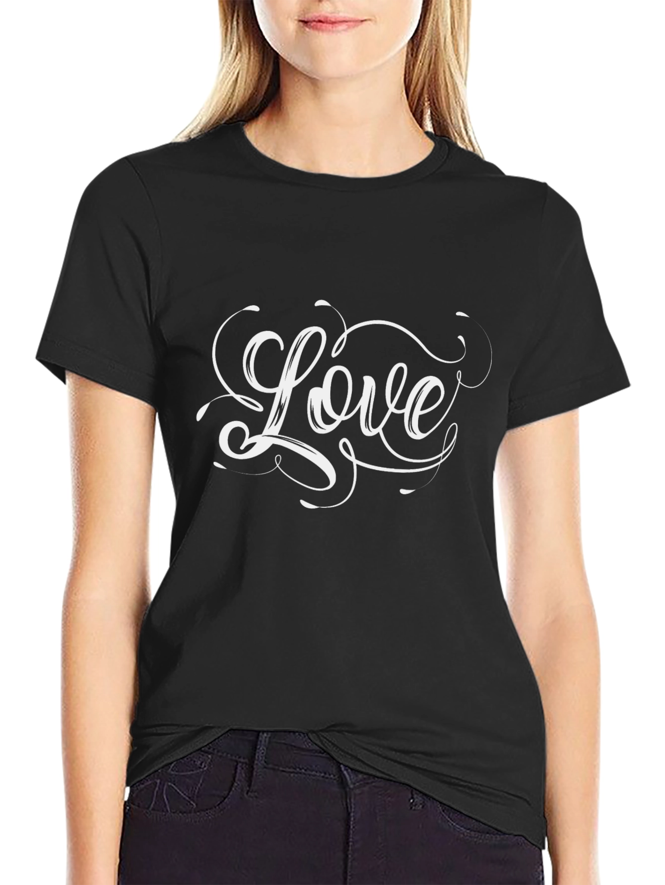 Love Graphic Tee - Stylish Black T-Shirt