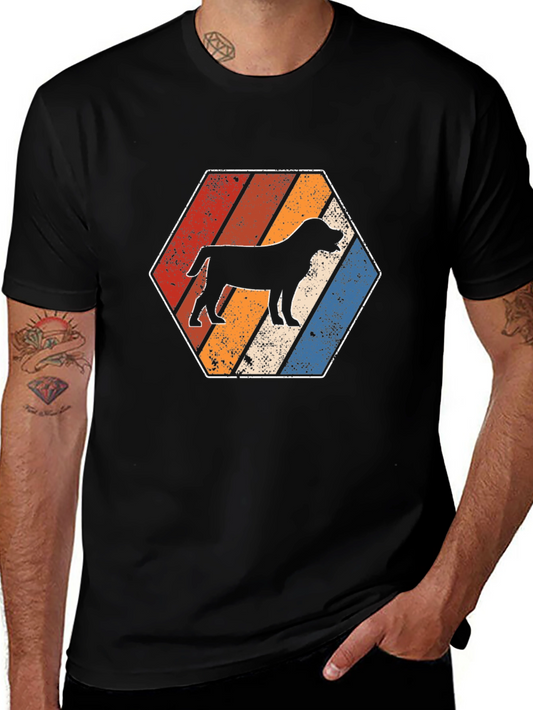 Retro Dog Silhouette Tee - Vintage Style