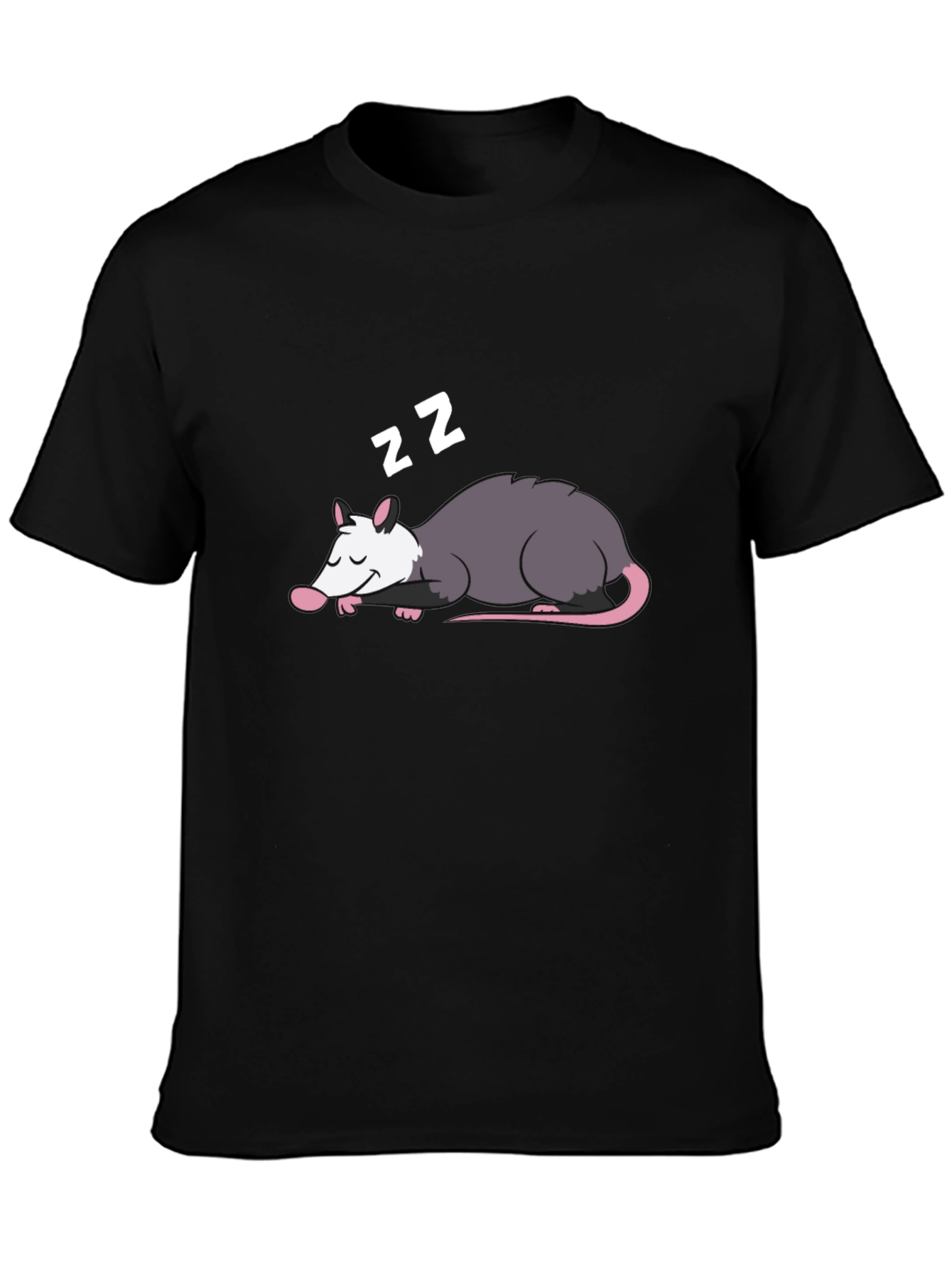 Sleeping Opossum Graphic Tee - Cute Animal Design