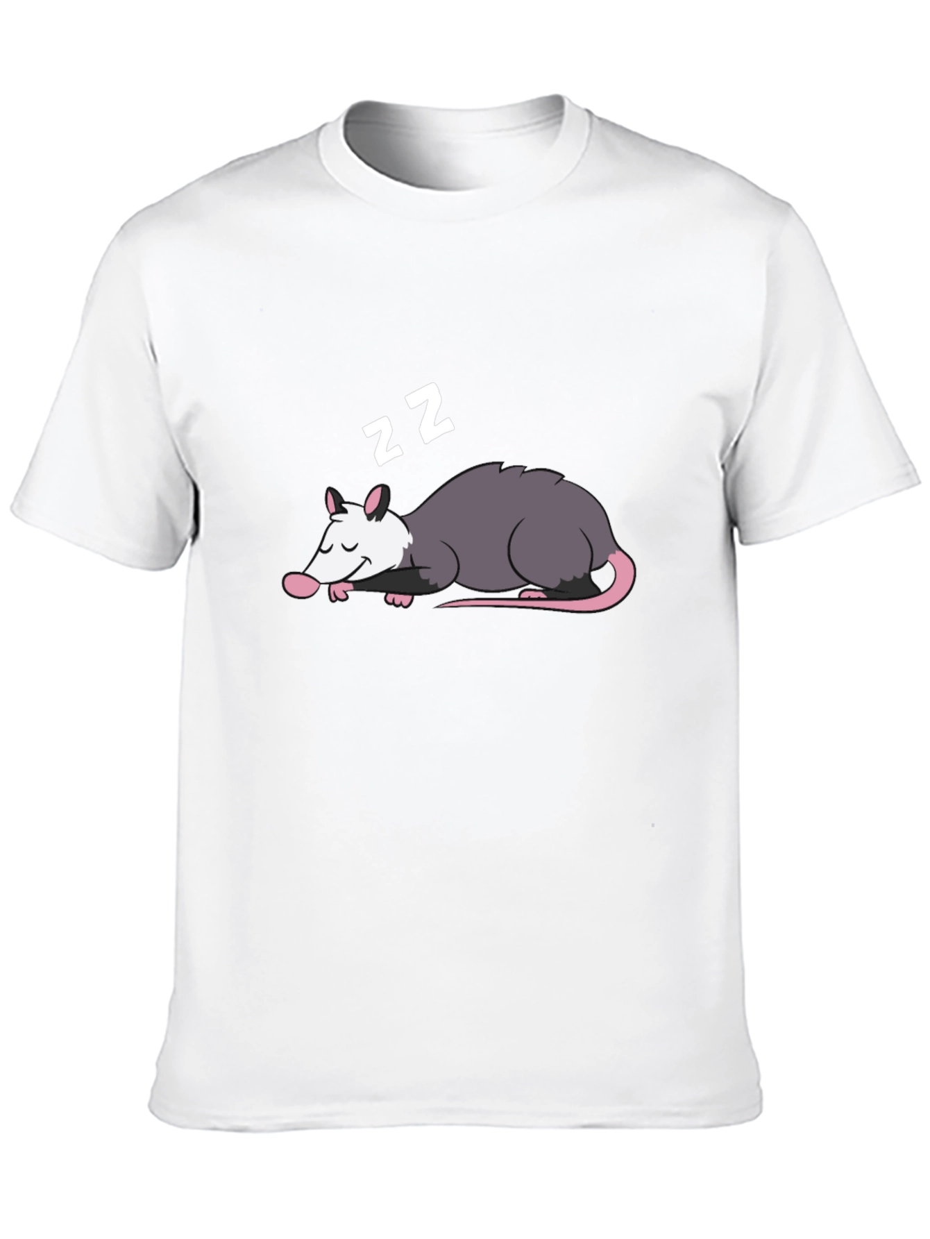 Sleeping Opossum Graphic Tee - Cute Animal Design