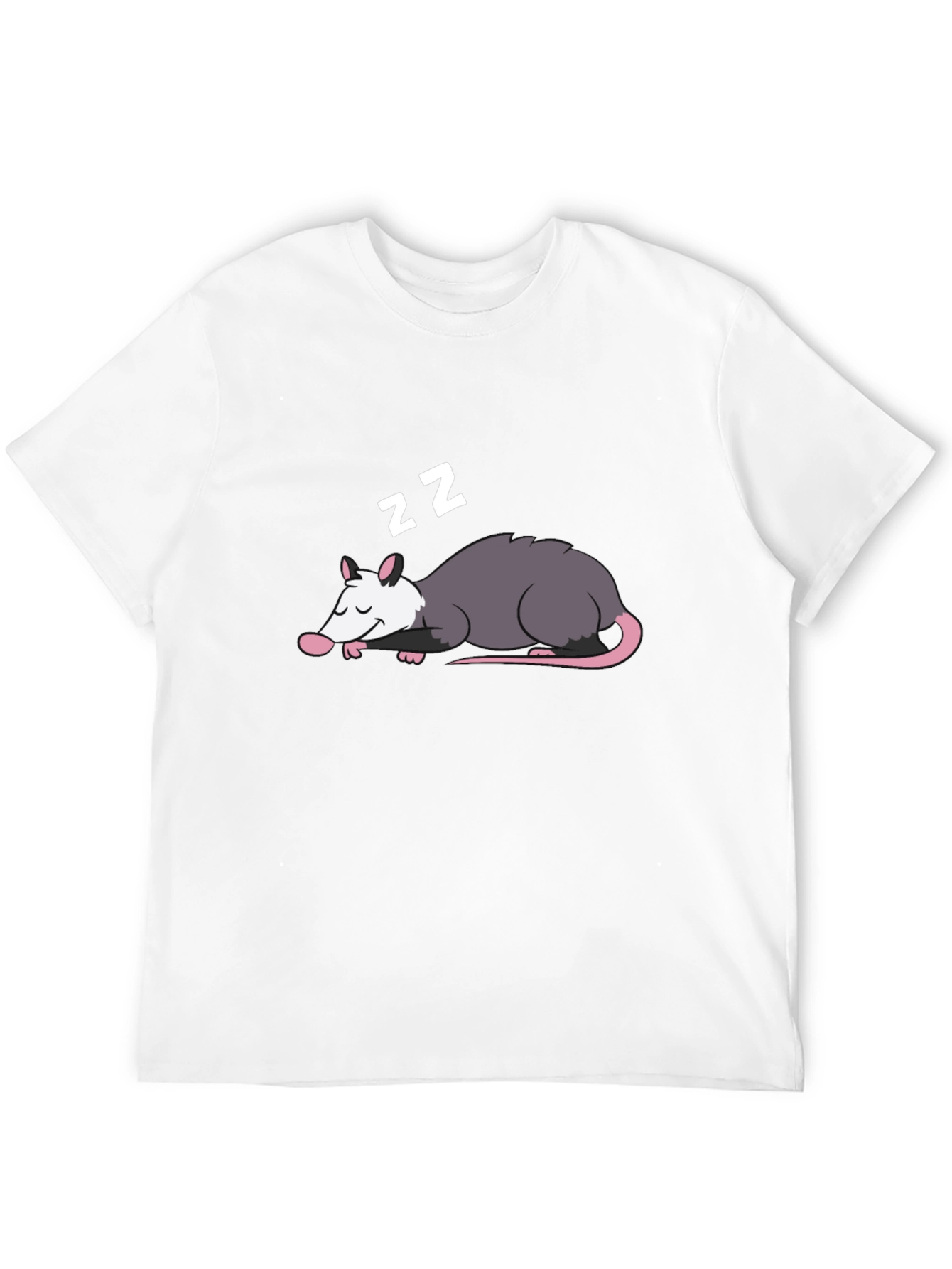 Sleeping Opossum Graphic Tee - Cute Animal Design