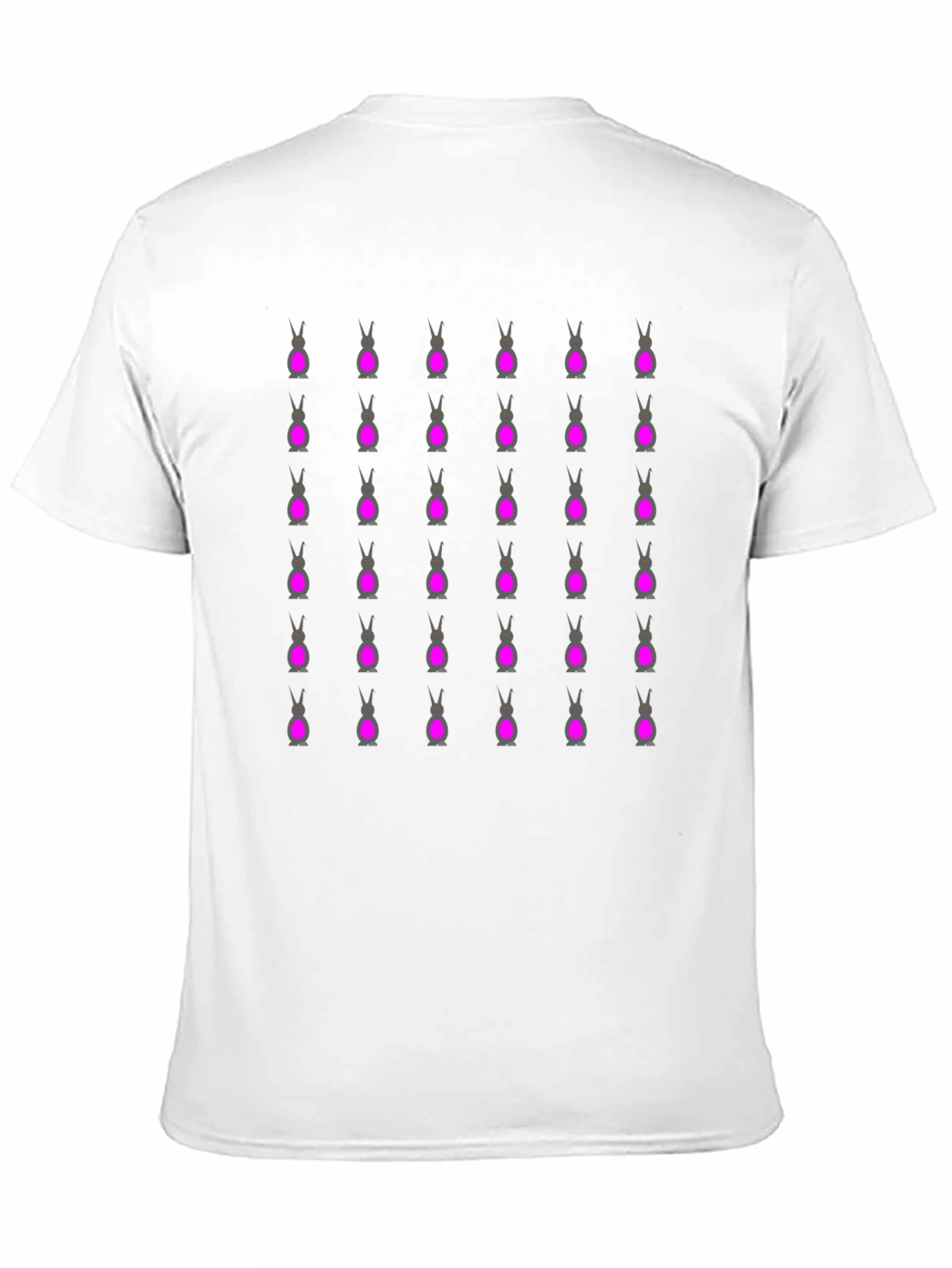 Novelty Bunny Pattern Black T-Shirt