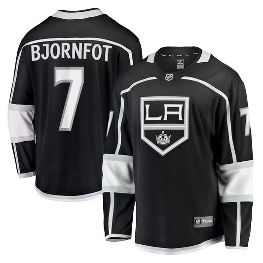 Men's Los Angeles Kings Tobias Bjornfot #7 Black Home Breakaway Player Jerseys