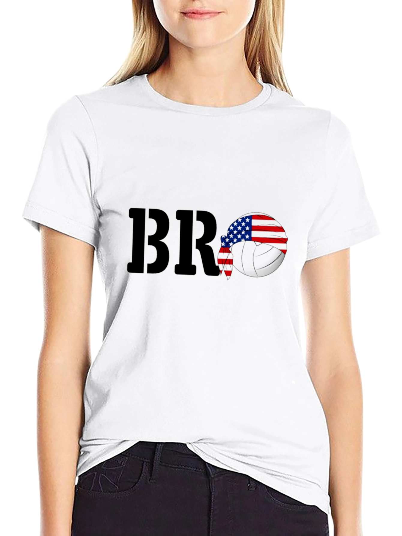 BRO Patriotic Volleyball Graphic Tee