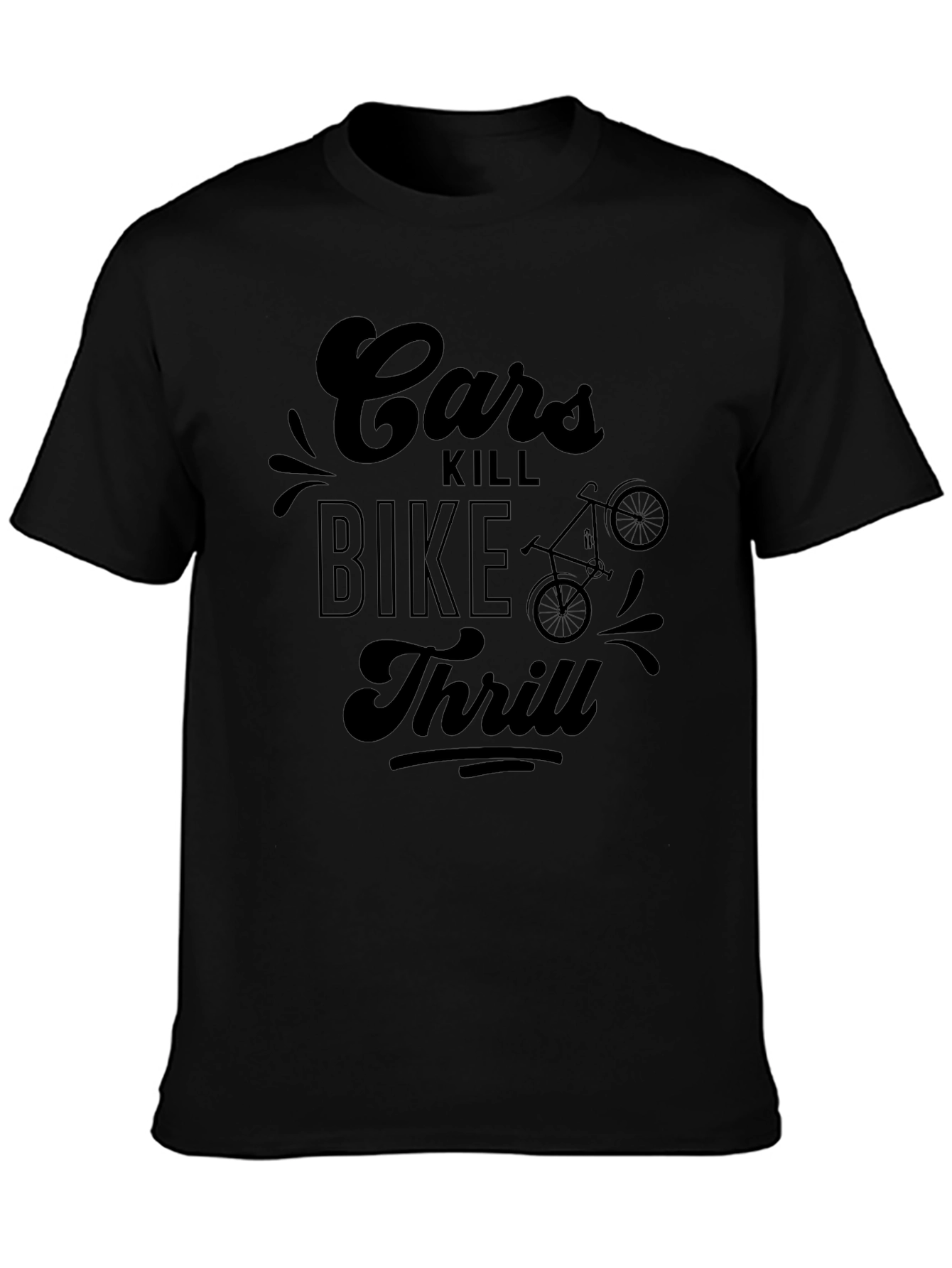 Cars Kill Bike Thrill Graphic Tee - Black