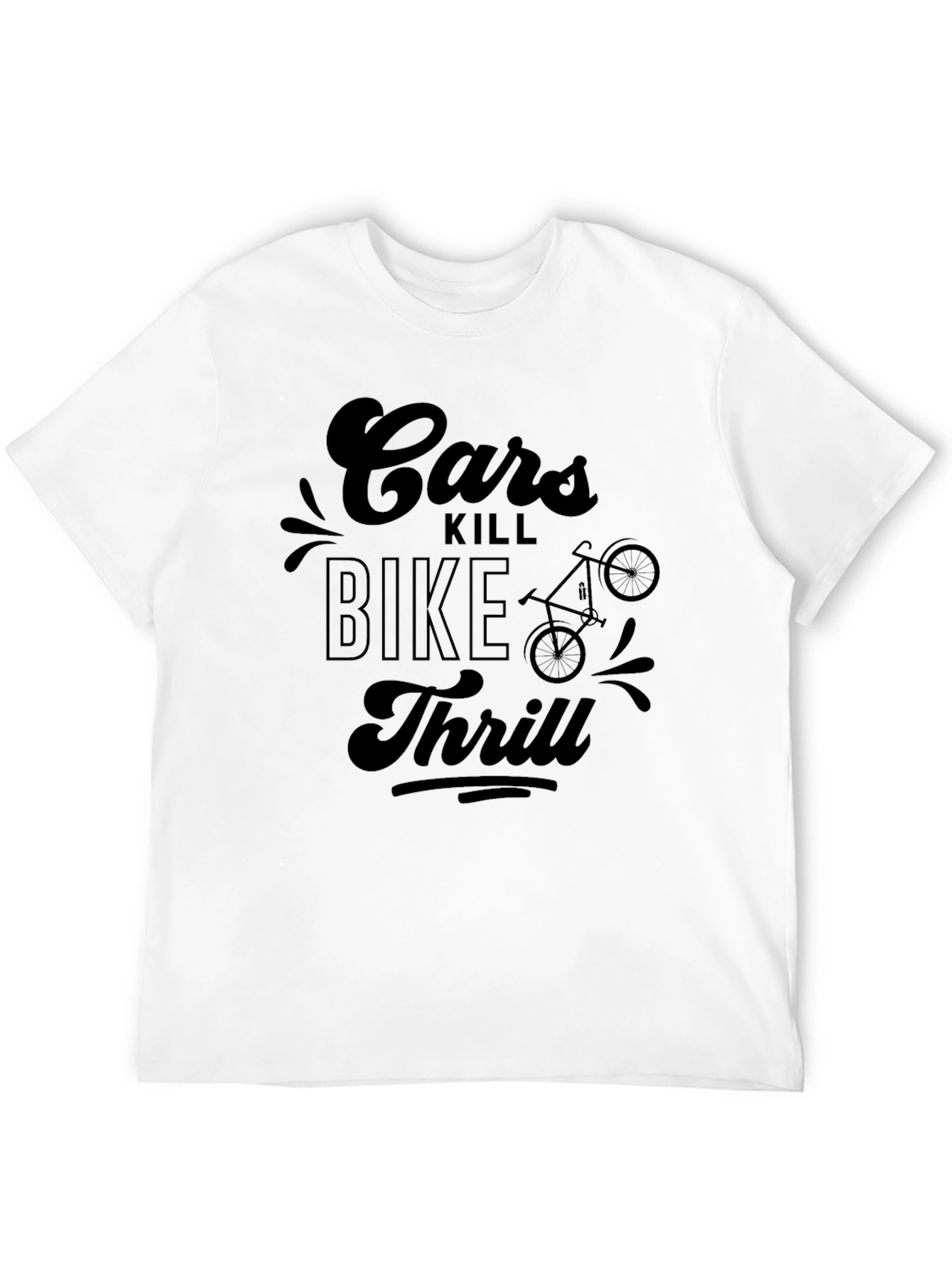 Cars Kill Bike Thrill Graphic Tee - Black