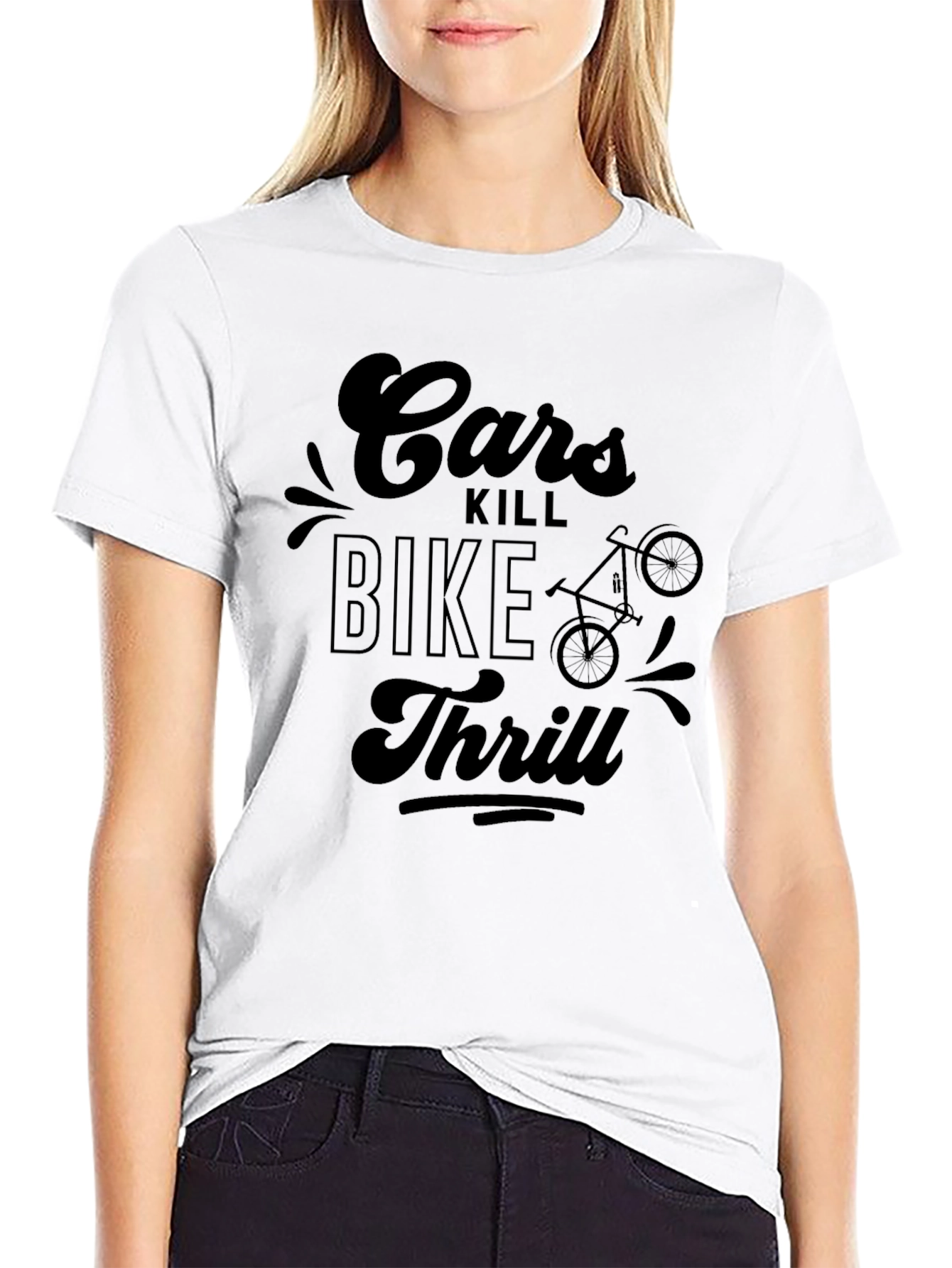 Cars Kill Bike Thrill Graphic Tee - Black