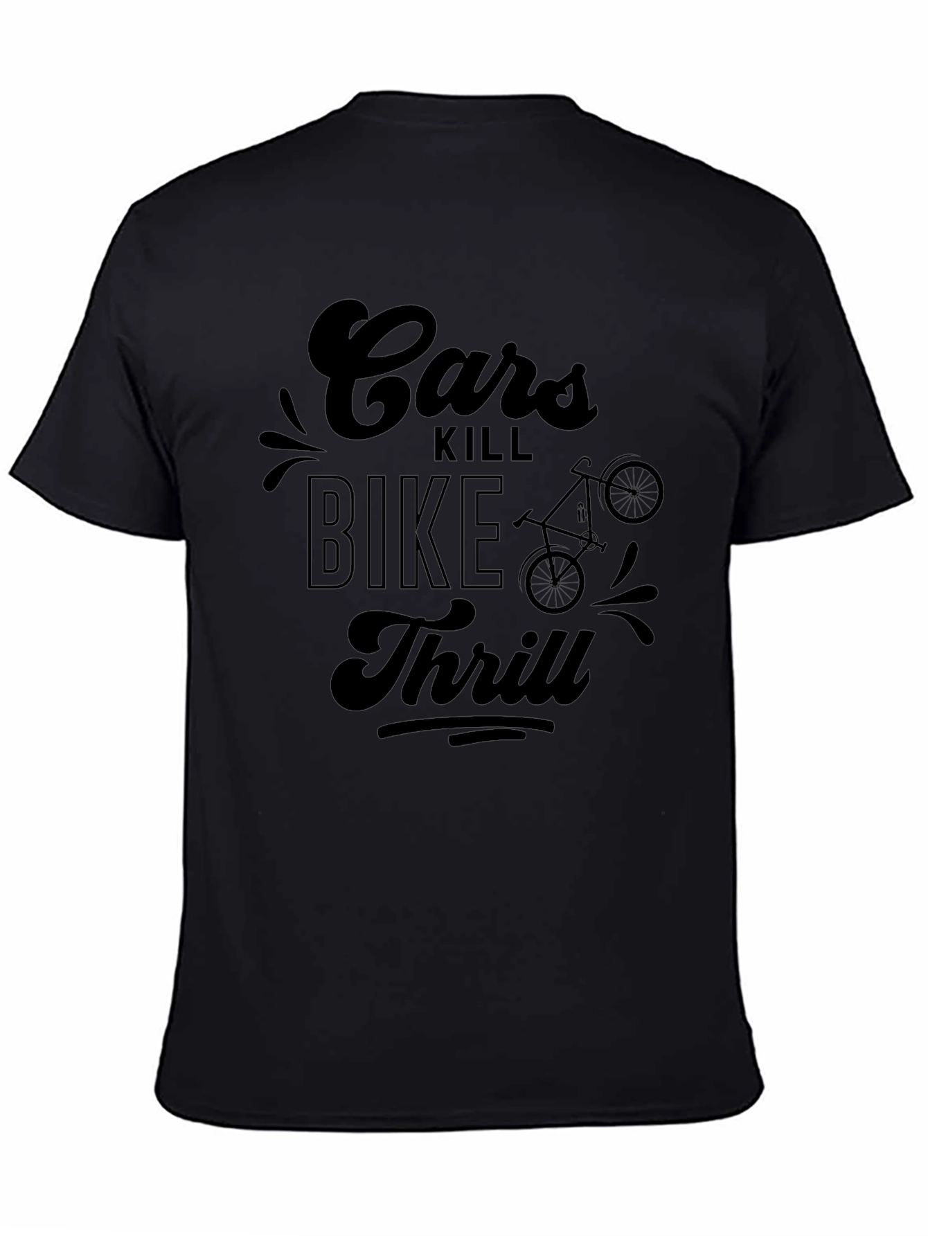 Cars Kill Bike Thrill Graphic Tee - Black