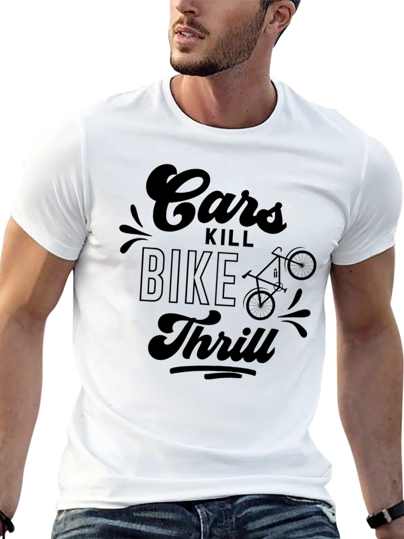 Cars Kill Bike Thrill Graphic Tee - Black