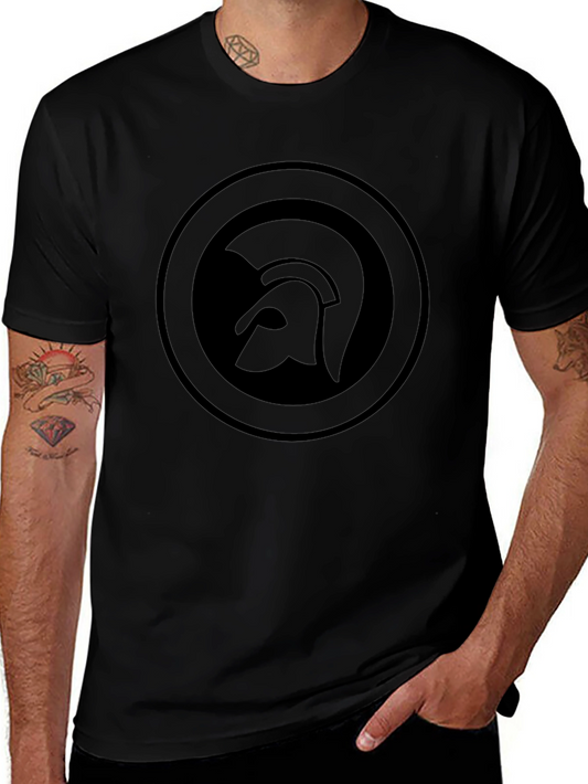 Trojan Helmet Logo Black T-Shirt