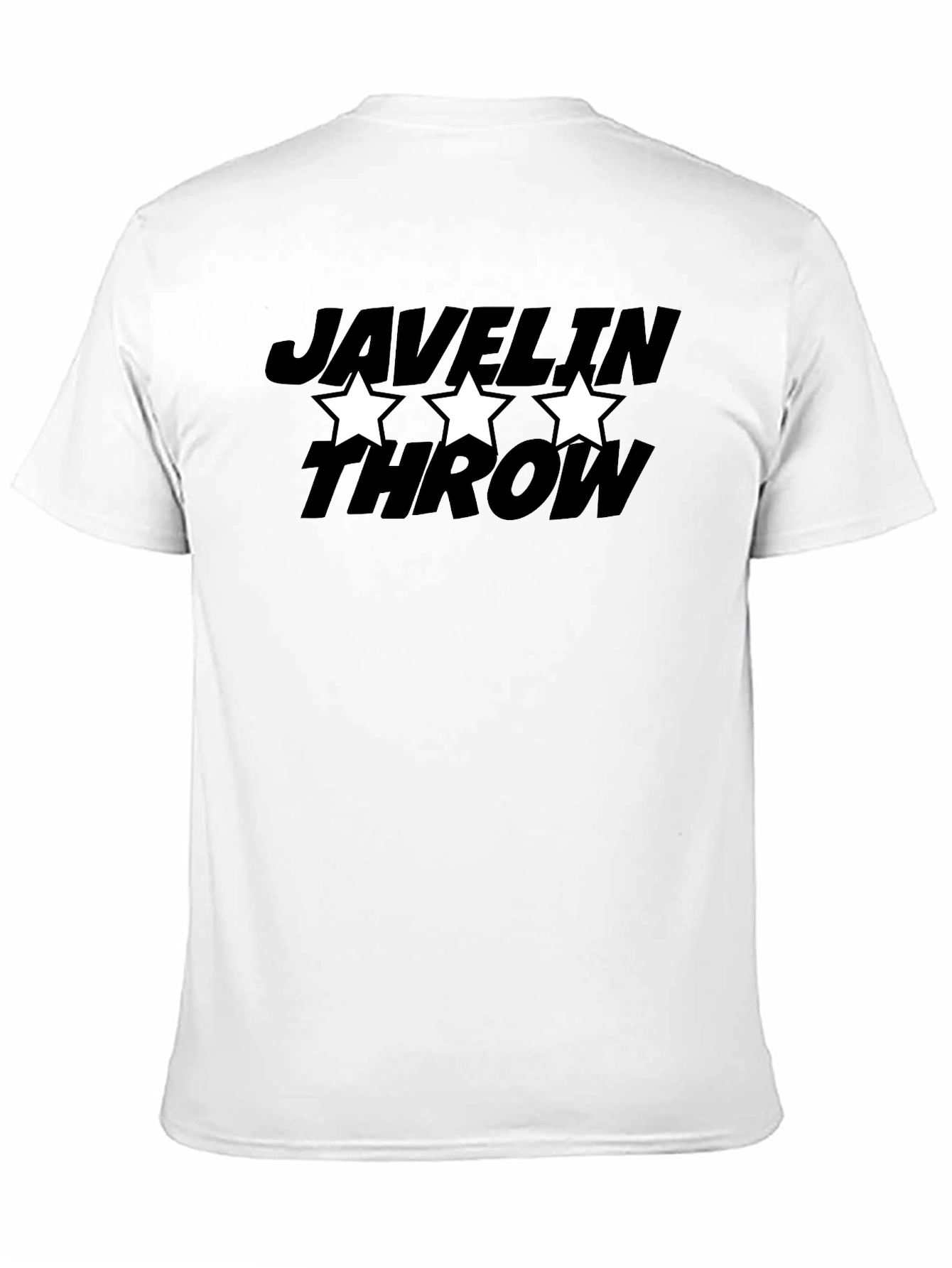 Javelin Throw Graphic Tee - Black Cotton T-Shirt