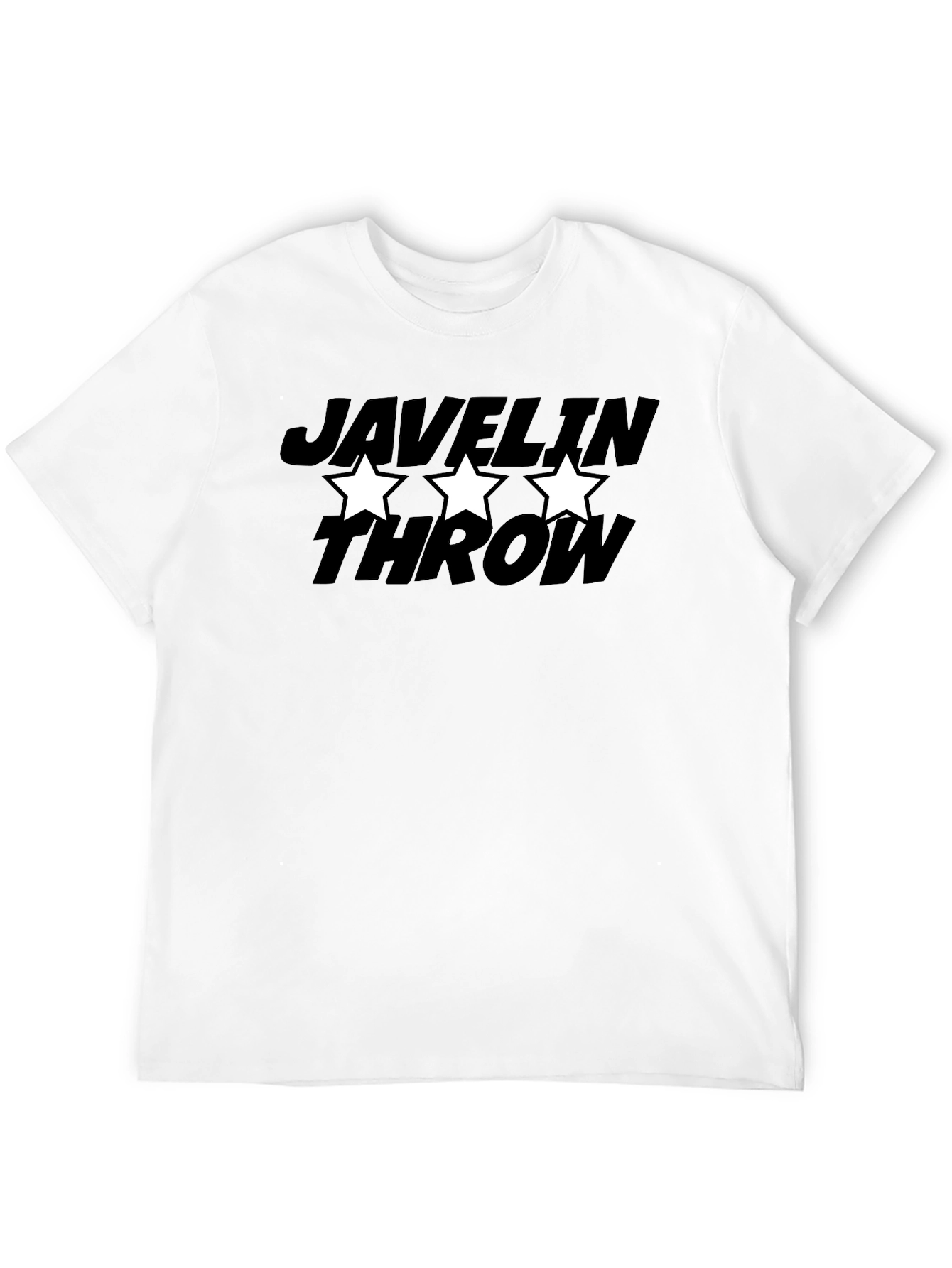 Javelin Throw Graphic Tee - Black Cotton T-Shirt