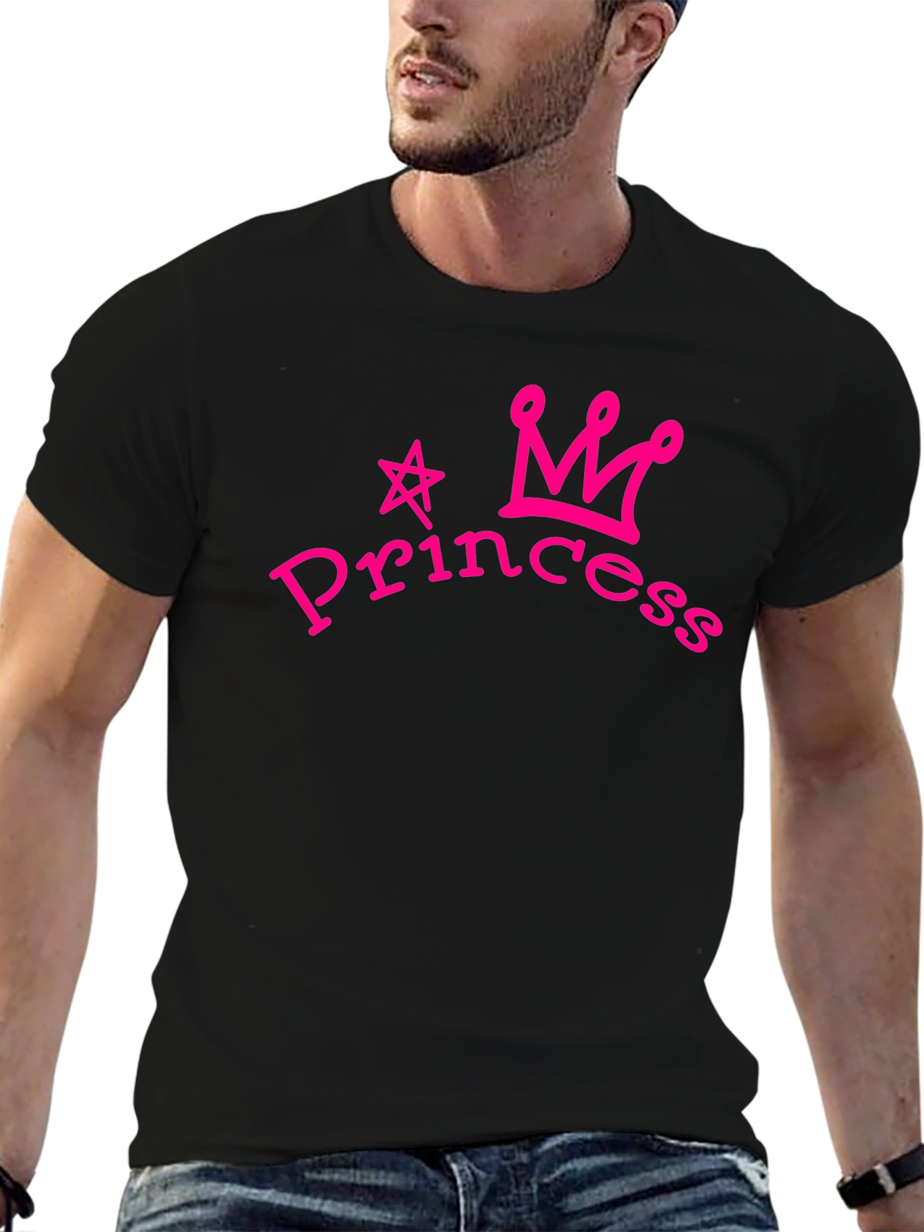Princess Crown Graphic Tee - Stylish Black T-Shirt