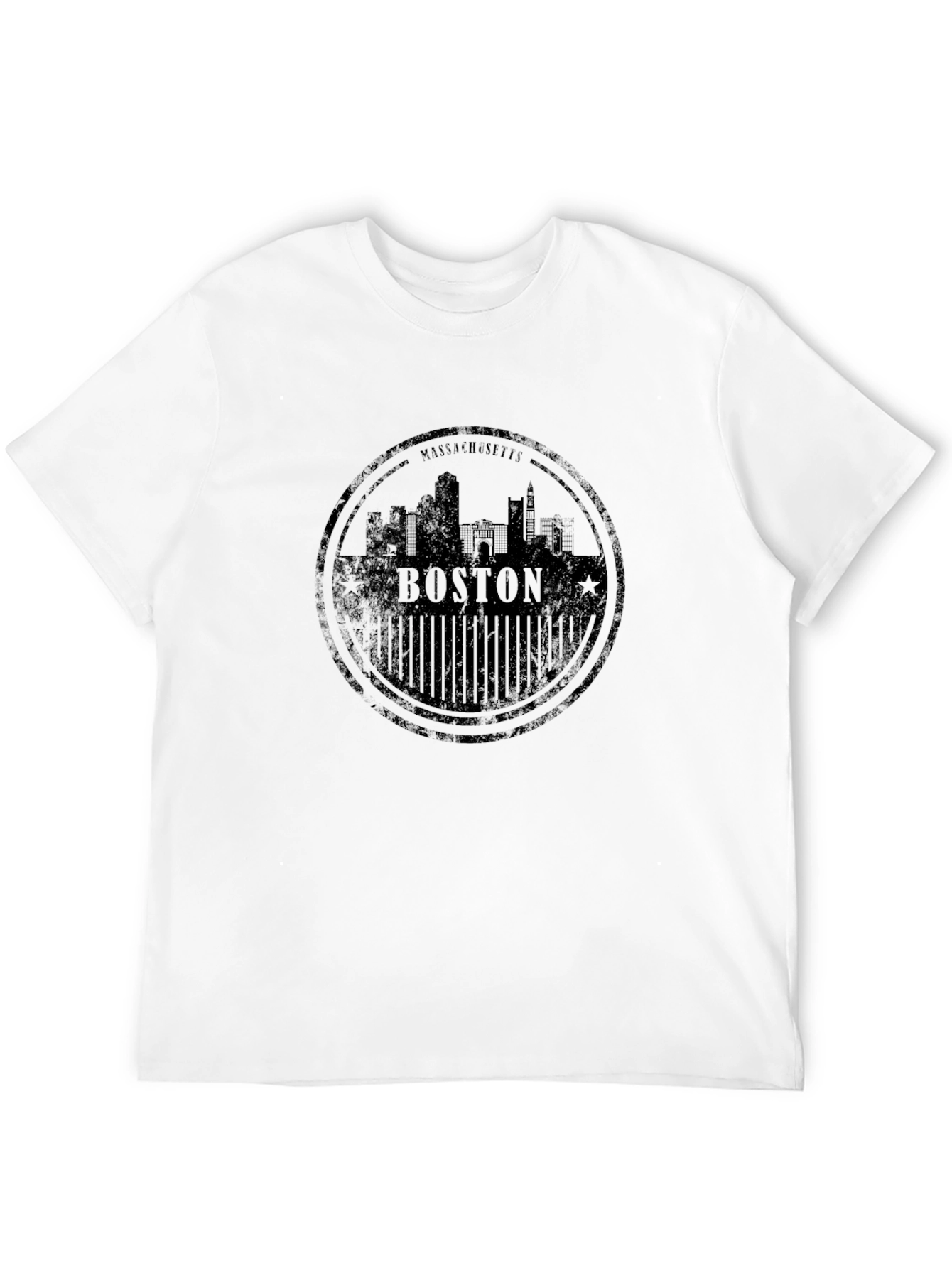 Boston Massachusetts Black T-Shirt