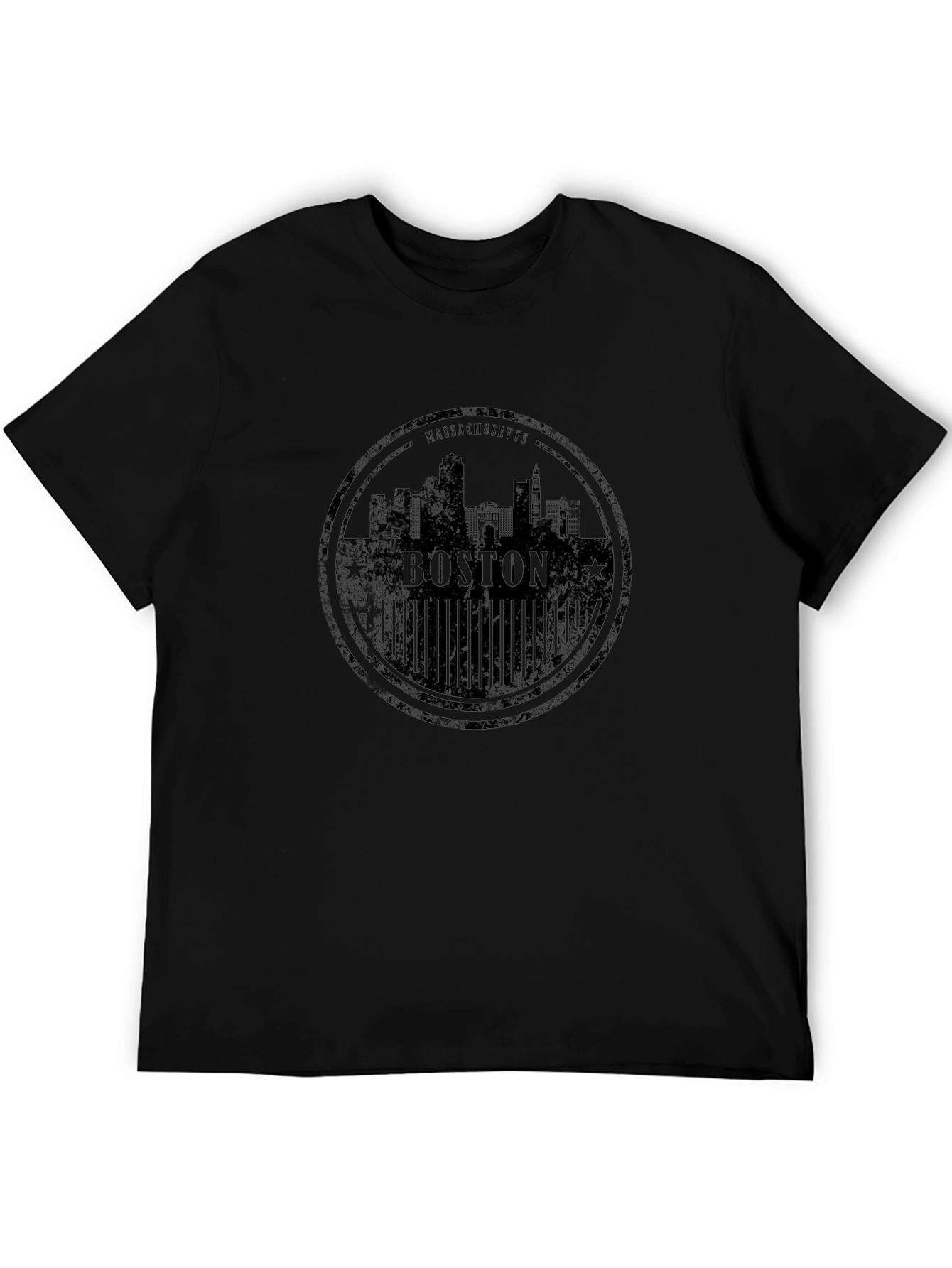 Boston Massachusetts Black T-Shirt