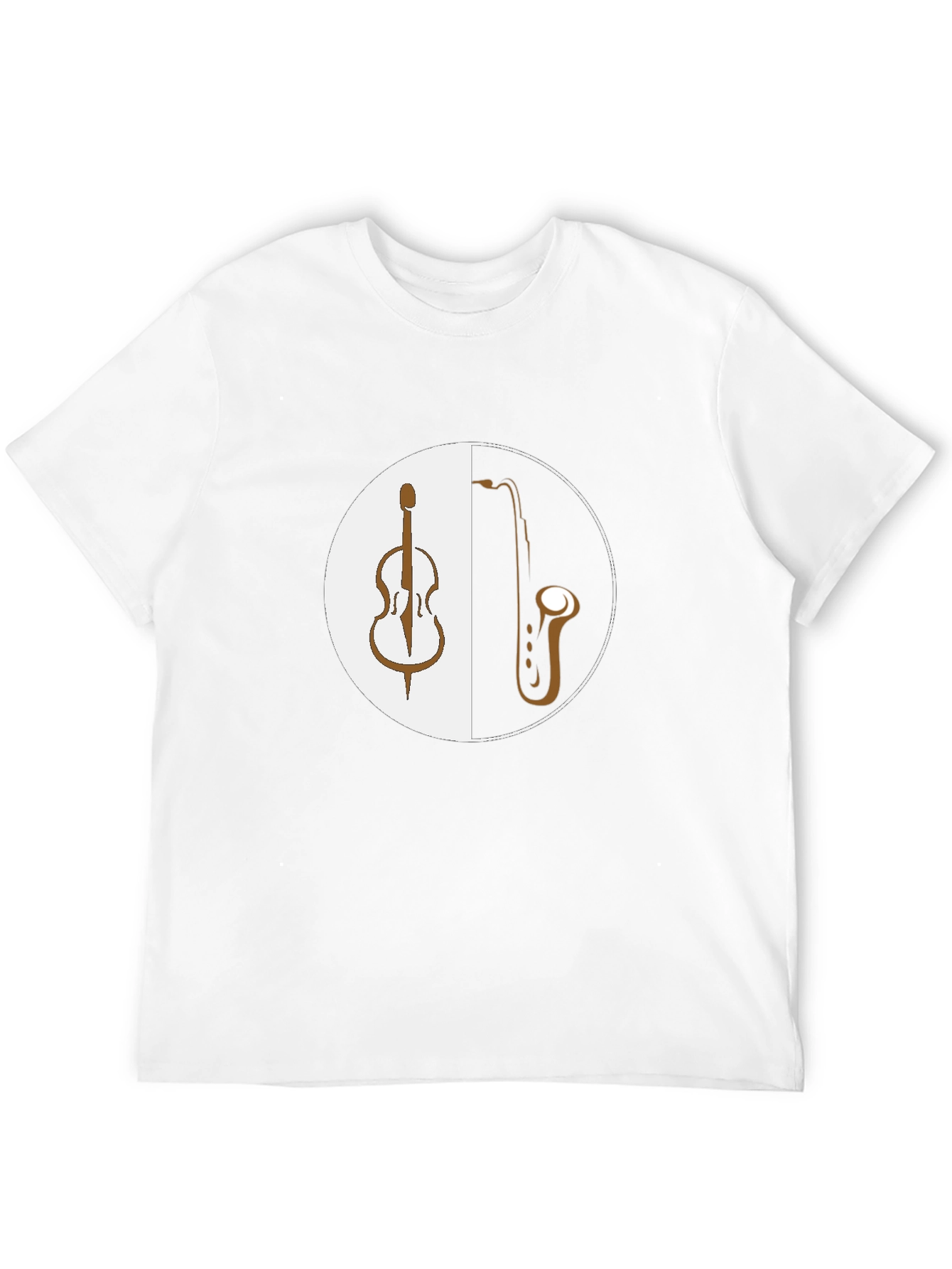 Music Yin Yang T-Shirt: Cello & Saxophone