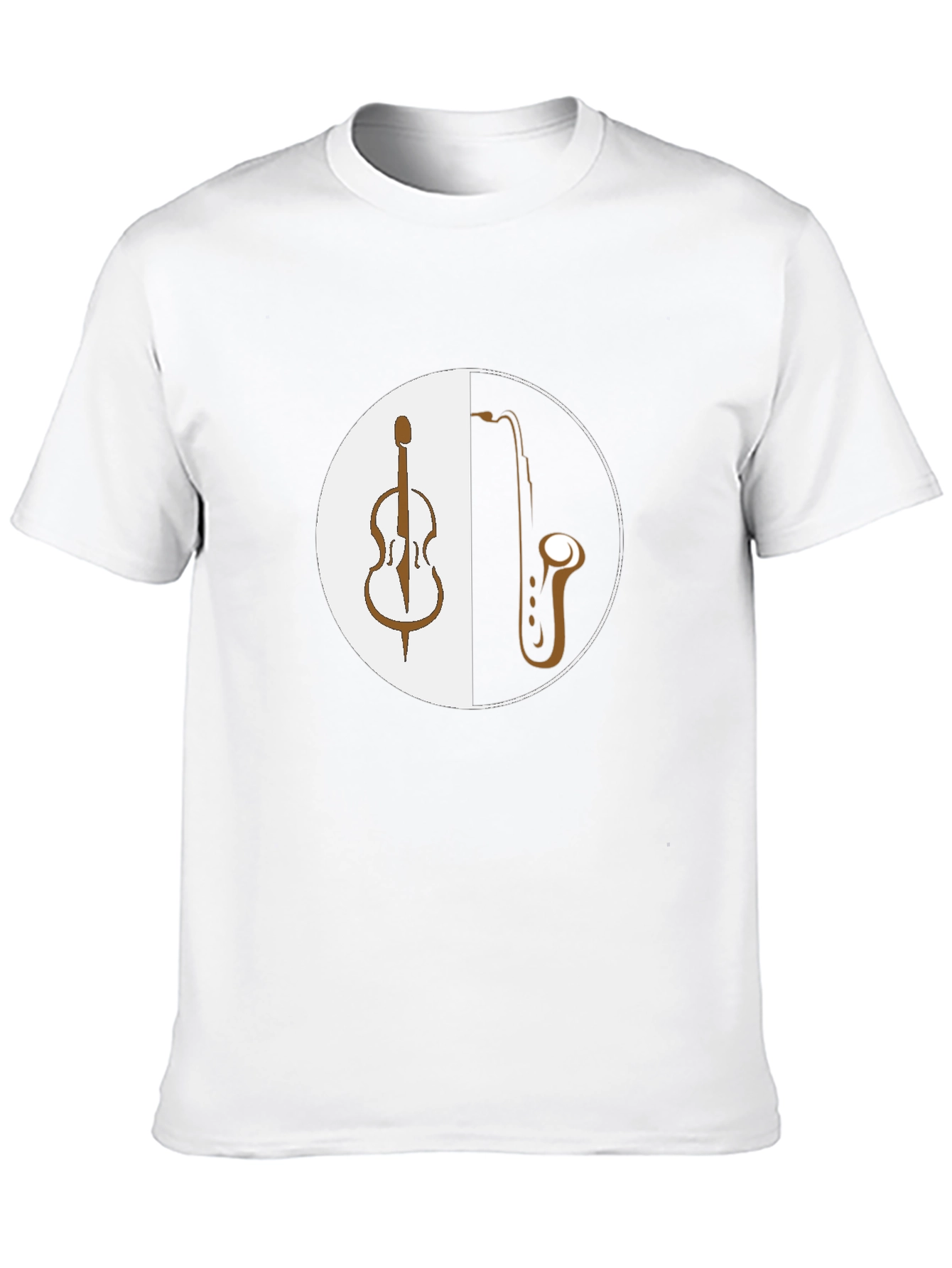 Music Yin Yang T-Shirt: Cello & Saxophone