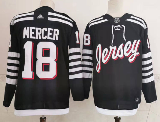 Men's New Jerseys Devils Jamie Dawson Mercer #18 Black Player Game Jerseys