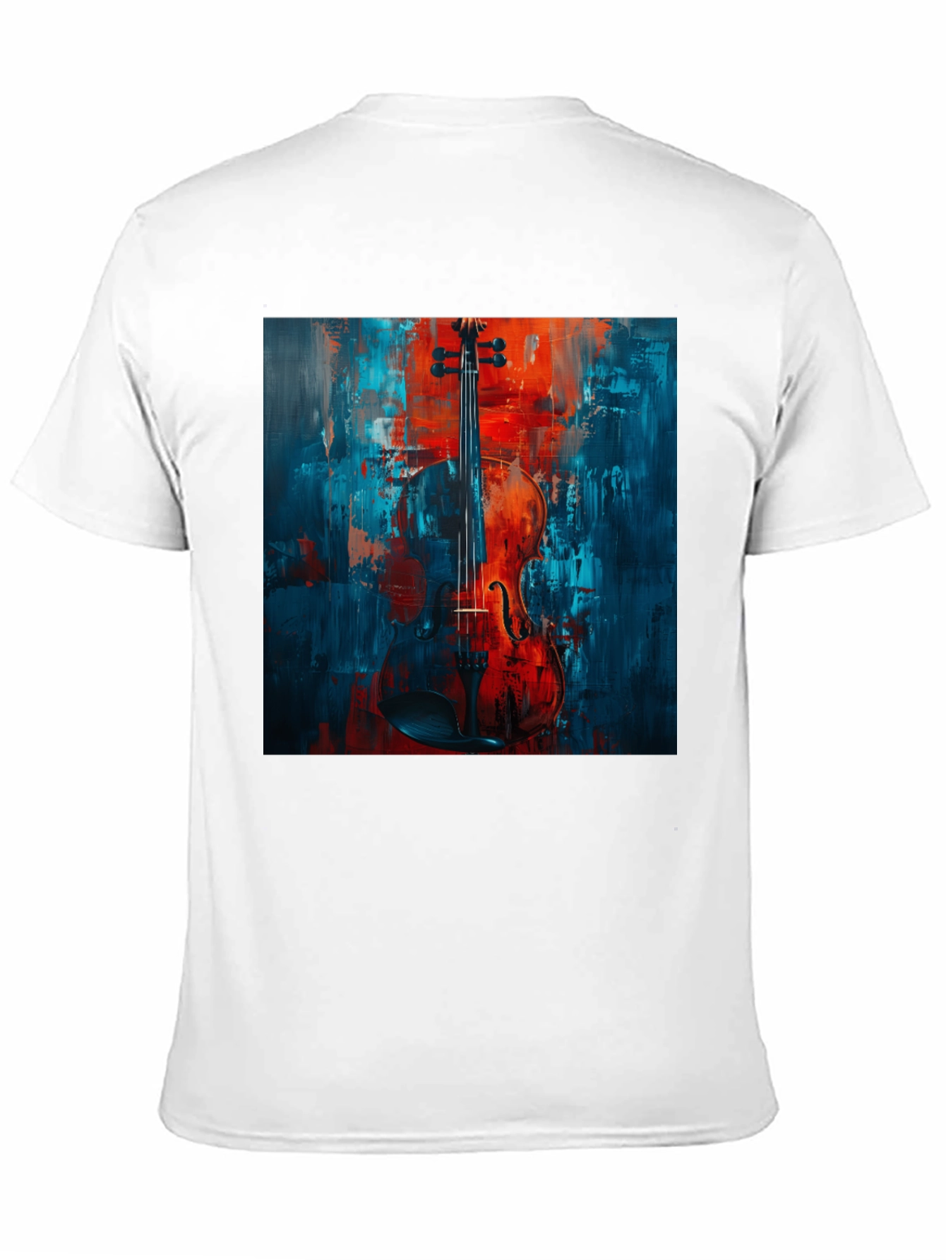 Violin Art Graphic Tee - Musical Instrument Shirt