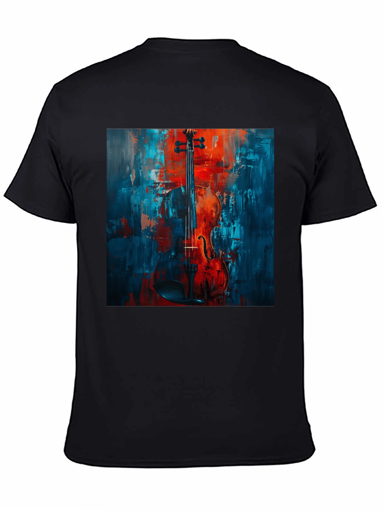 Violin Art Graphic Tee - Musical Instrument Shirt