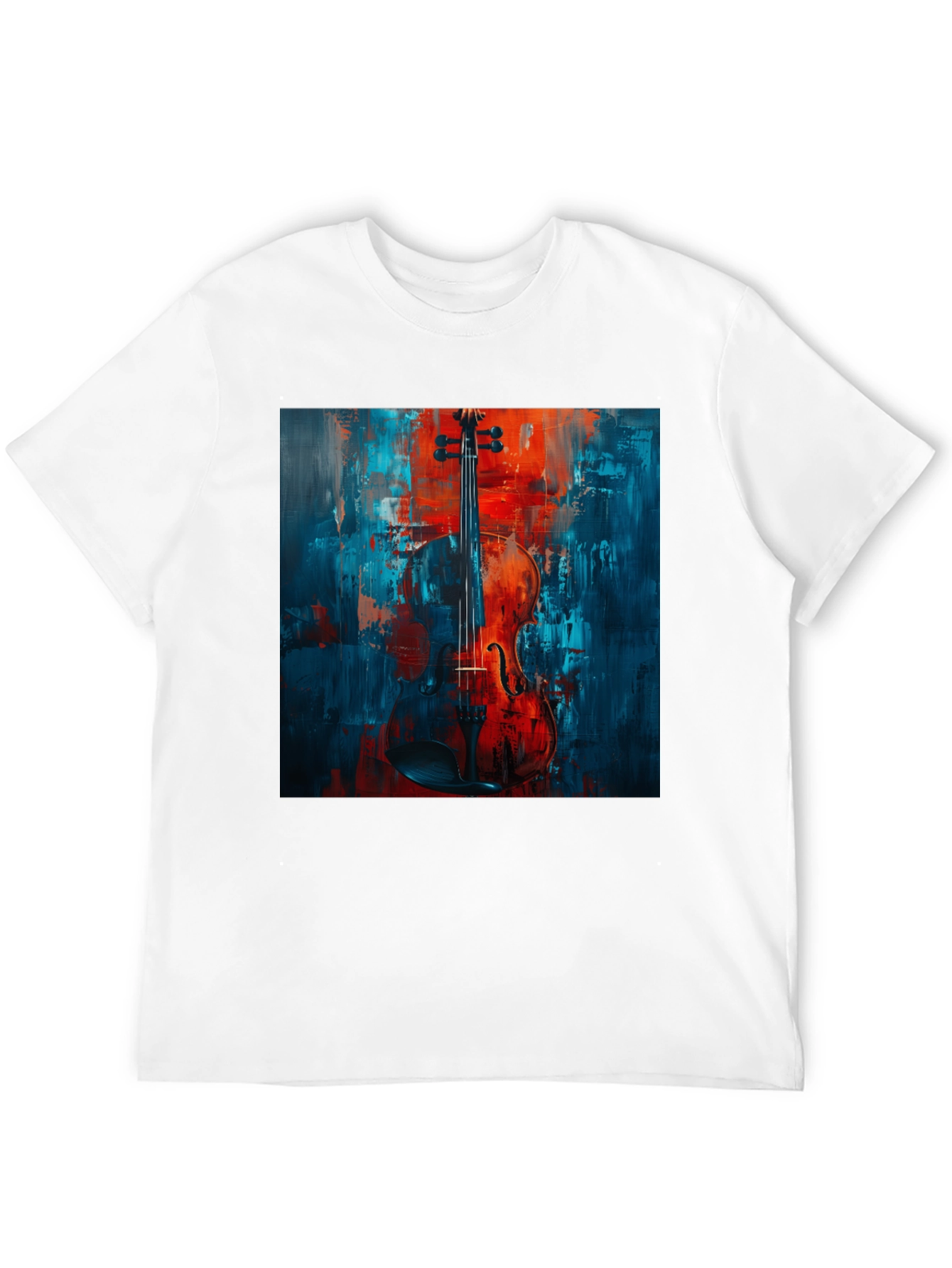 Violin Art Graphic Tee - Musical Instrument Shirt