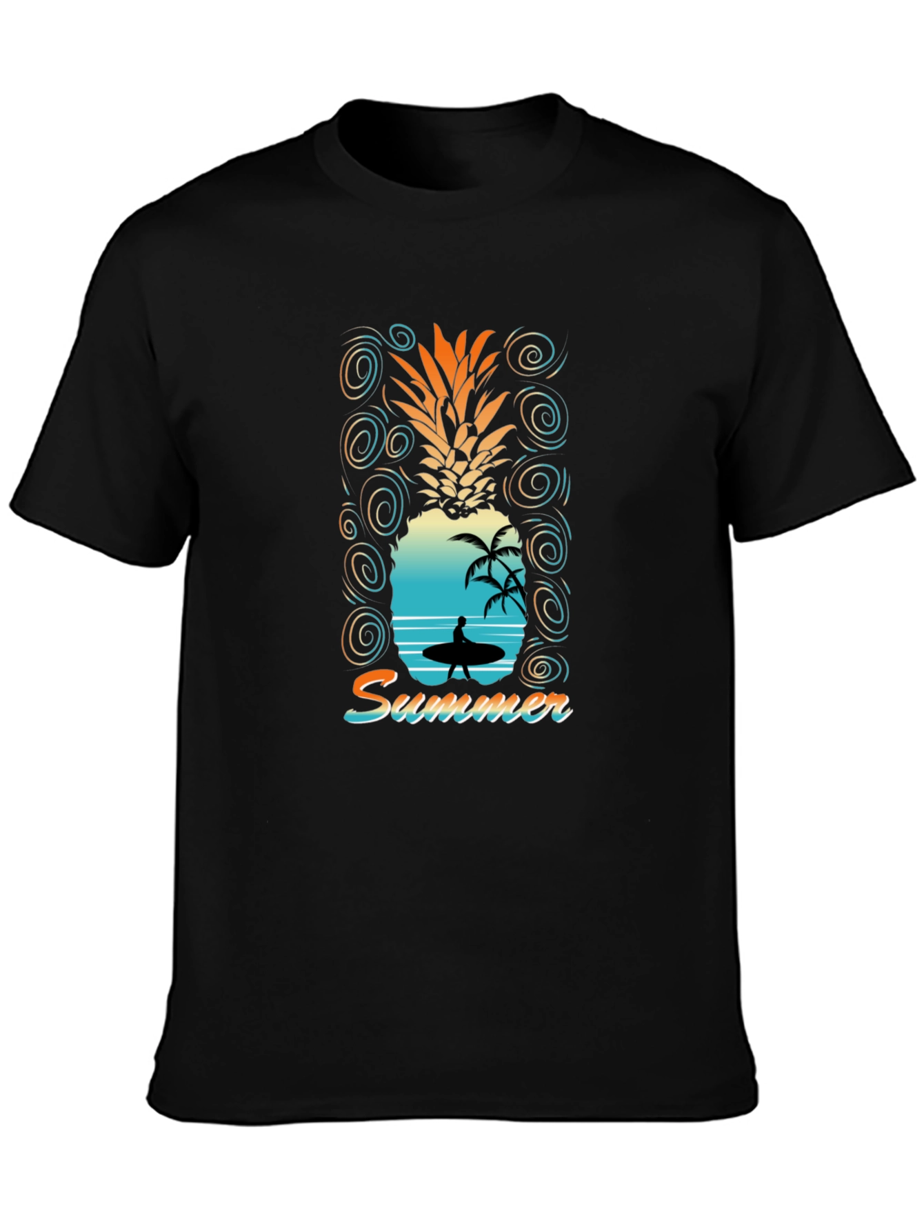 Summer Vibes Pineapple Graphic T-Shirt