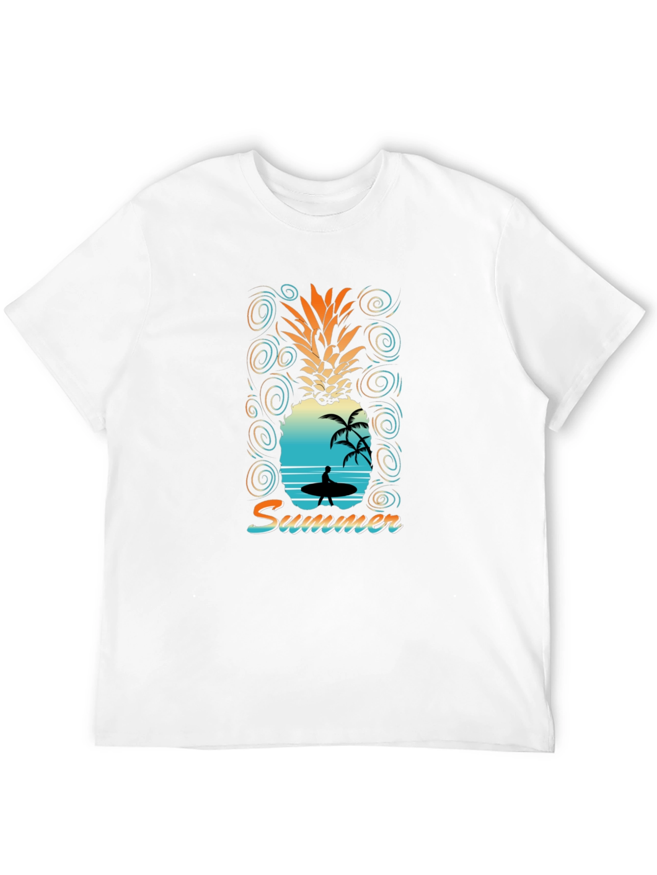 Summer Vibes Pineapple Graphic T-Shirt