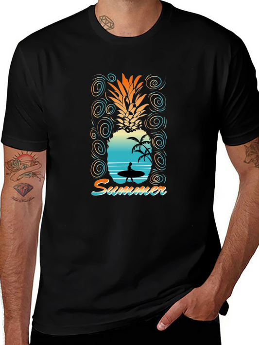 Summer Vibes Pineapple Graphic T-Shirt
