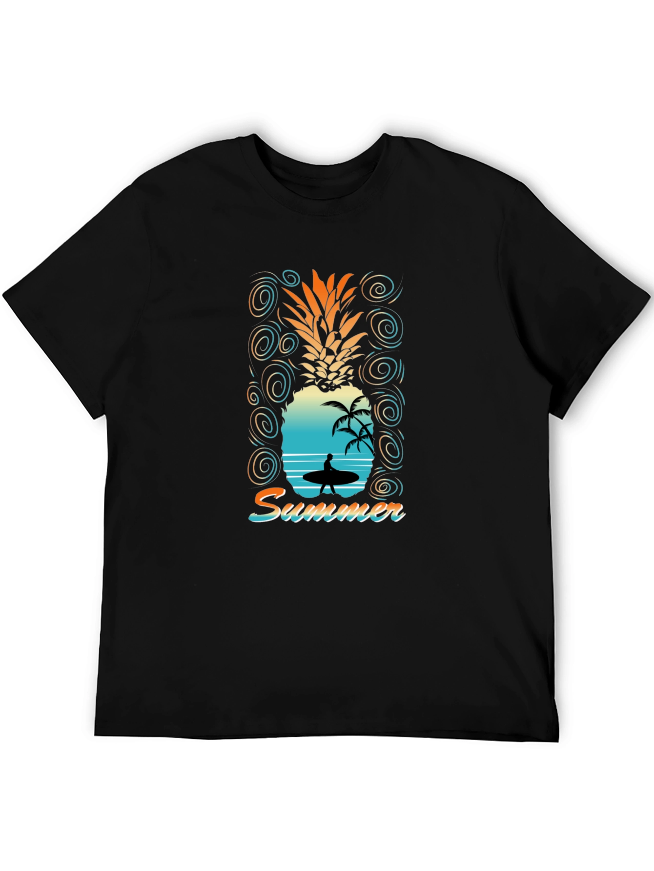 Summer Vibes Pineapple Graphic T-Shirt