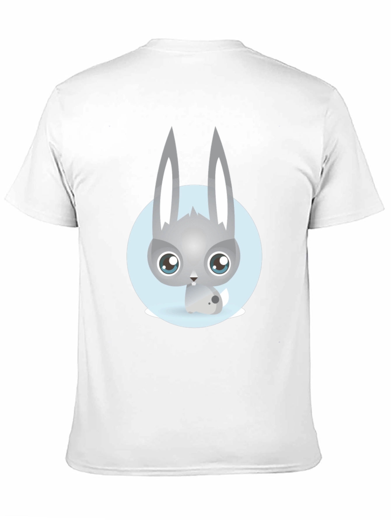 Cute Rabbit Graphic T-Shirt - Casual Black Tee