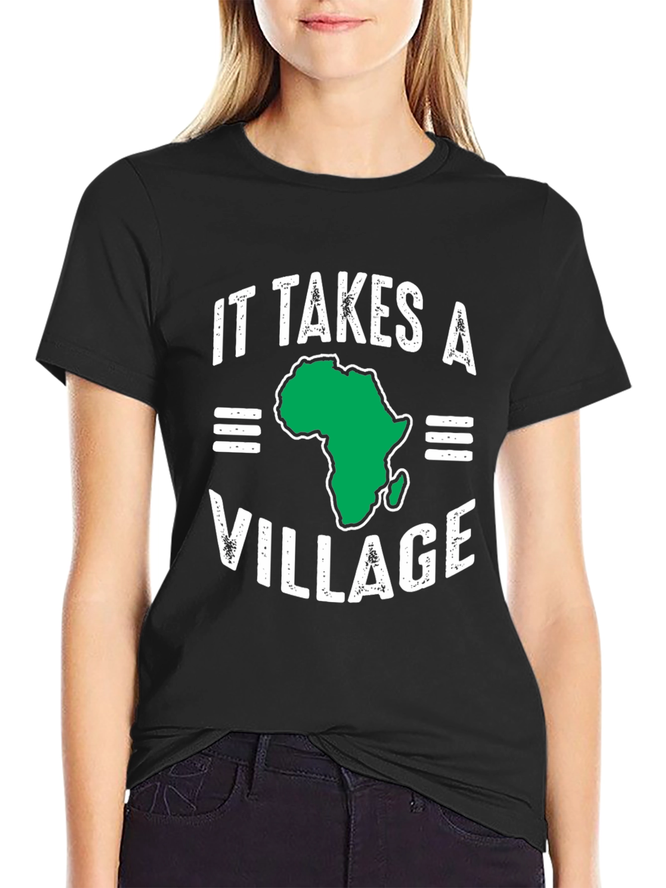 It Takes A Village Africa Map T-Shirt
