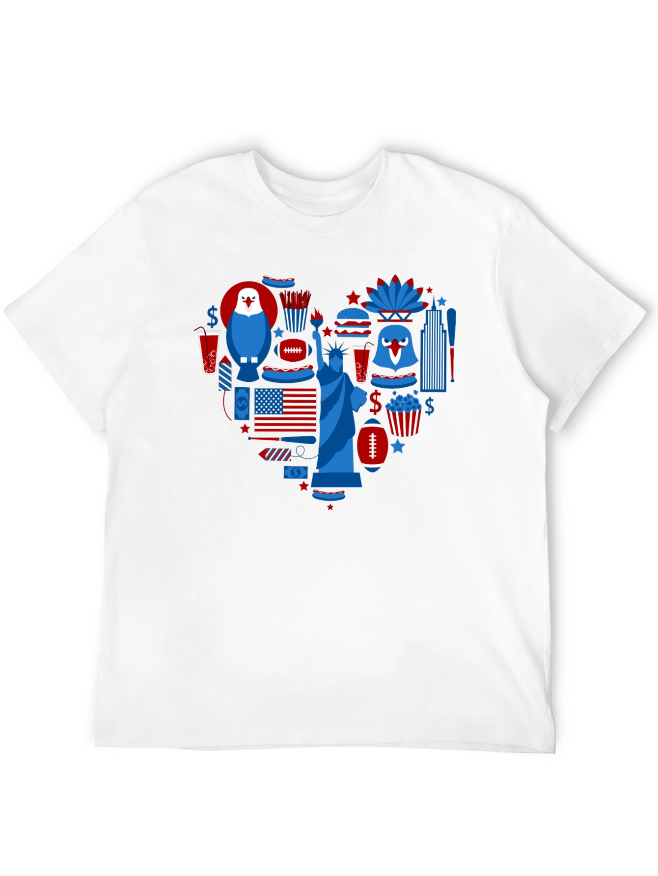 Patriotic Heart Graphic T-Shirt