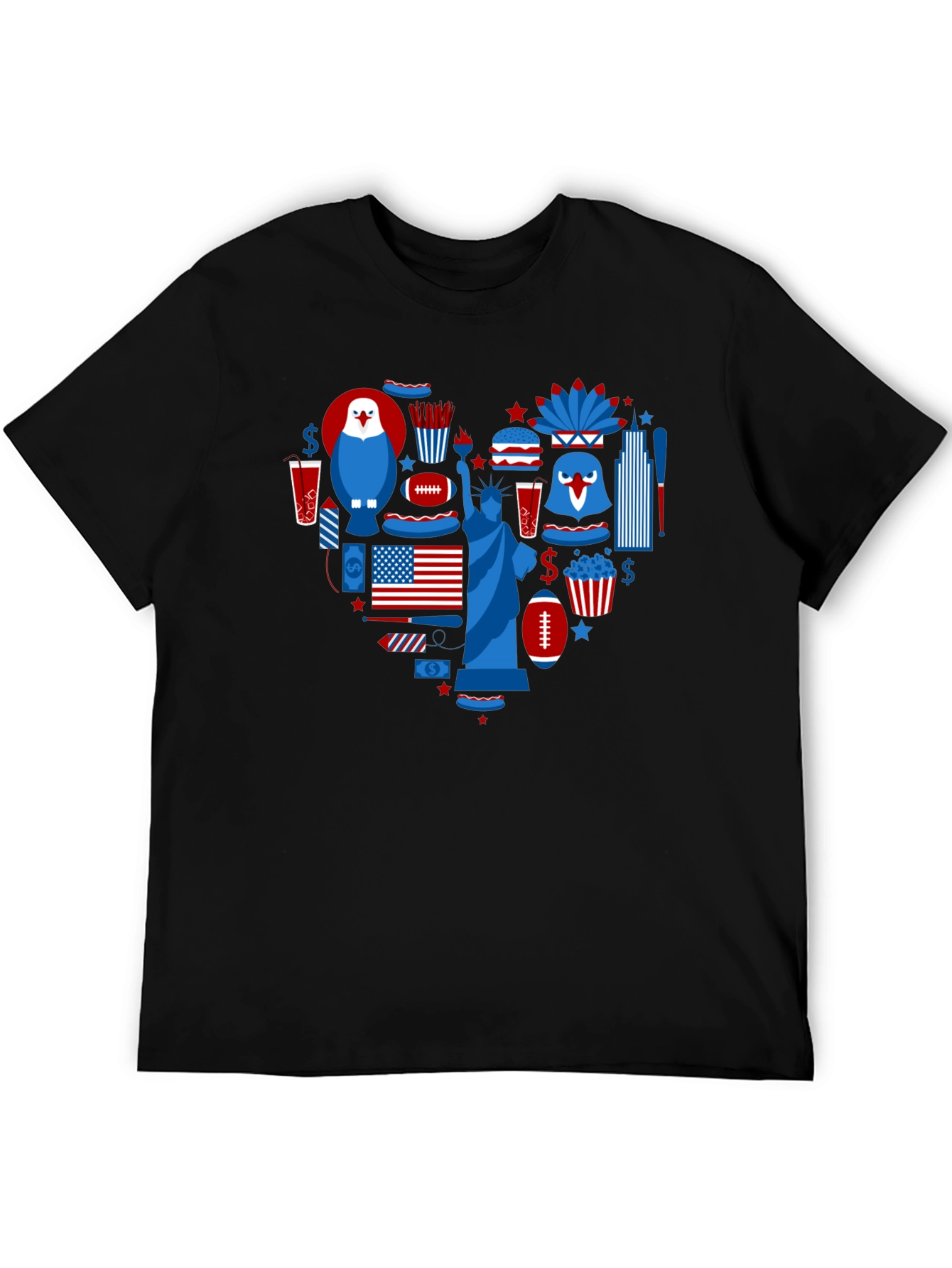 Patriotic Heart Graphic T-Shirt