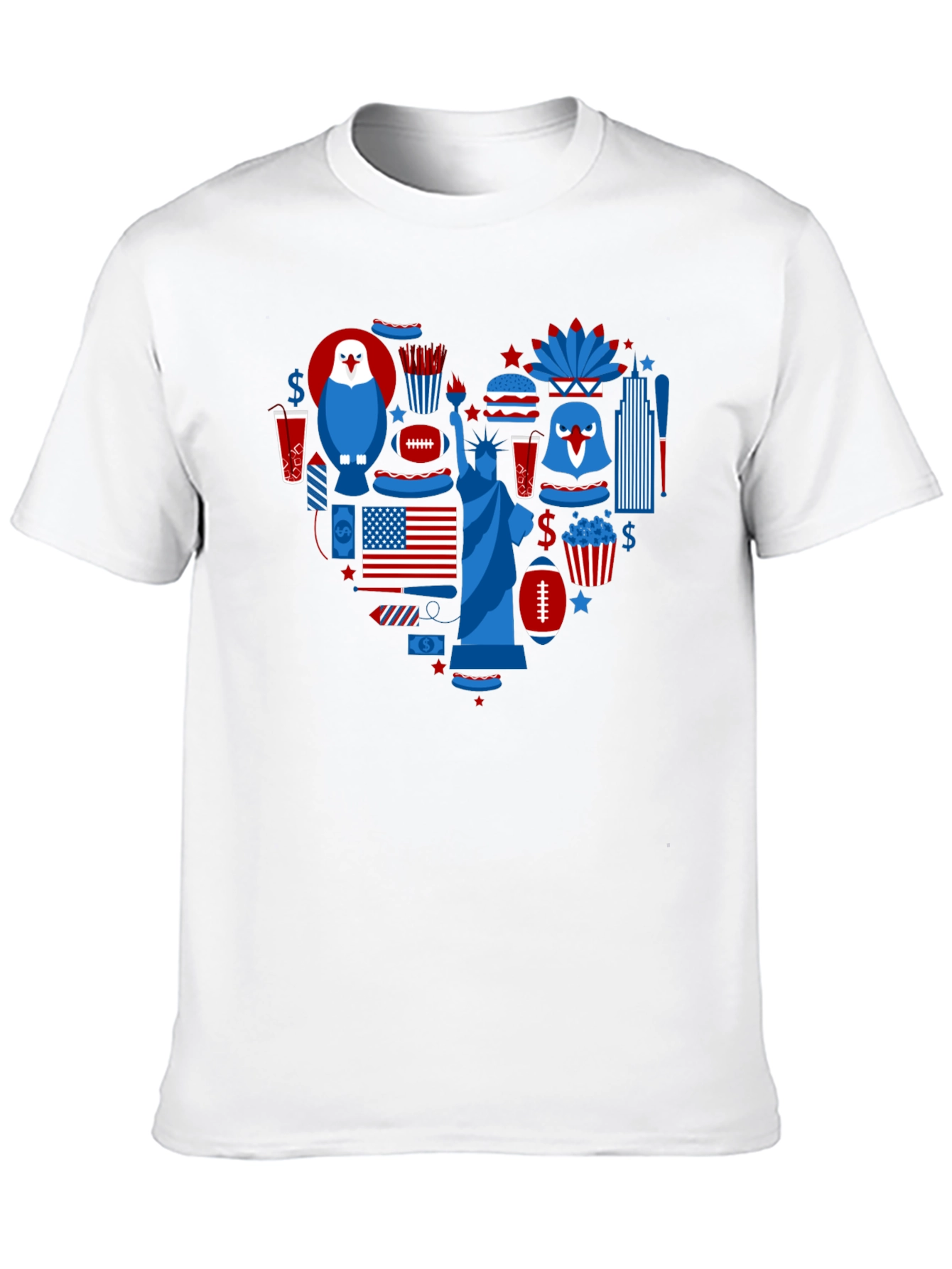 Patriotic Heart Graphic T-Shirt