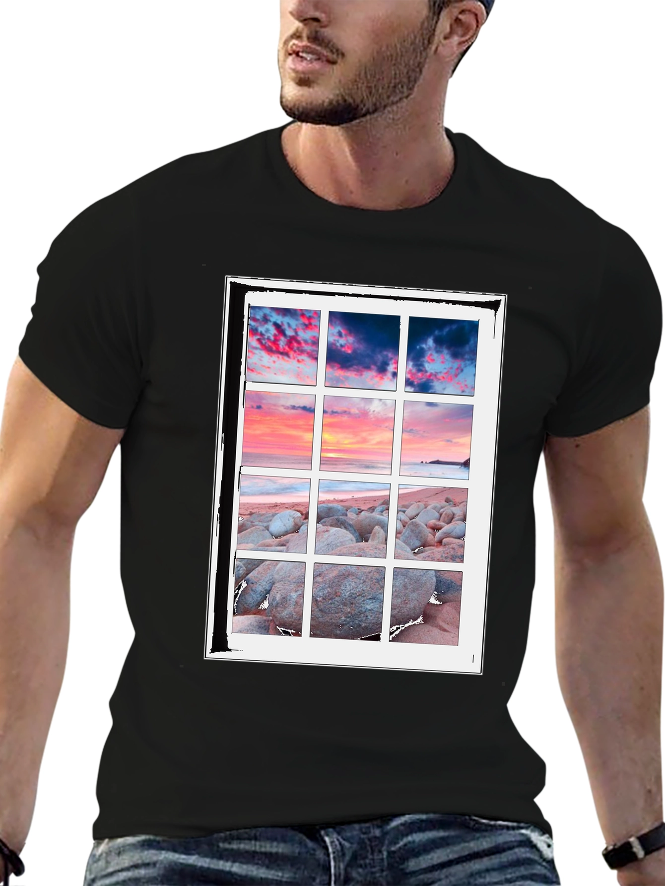 Scenic View T-Shirt - Coastal Window Design