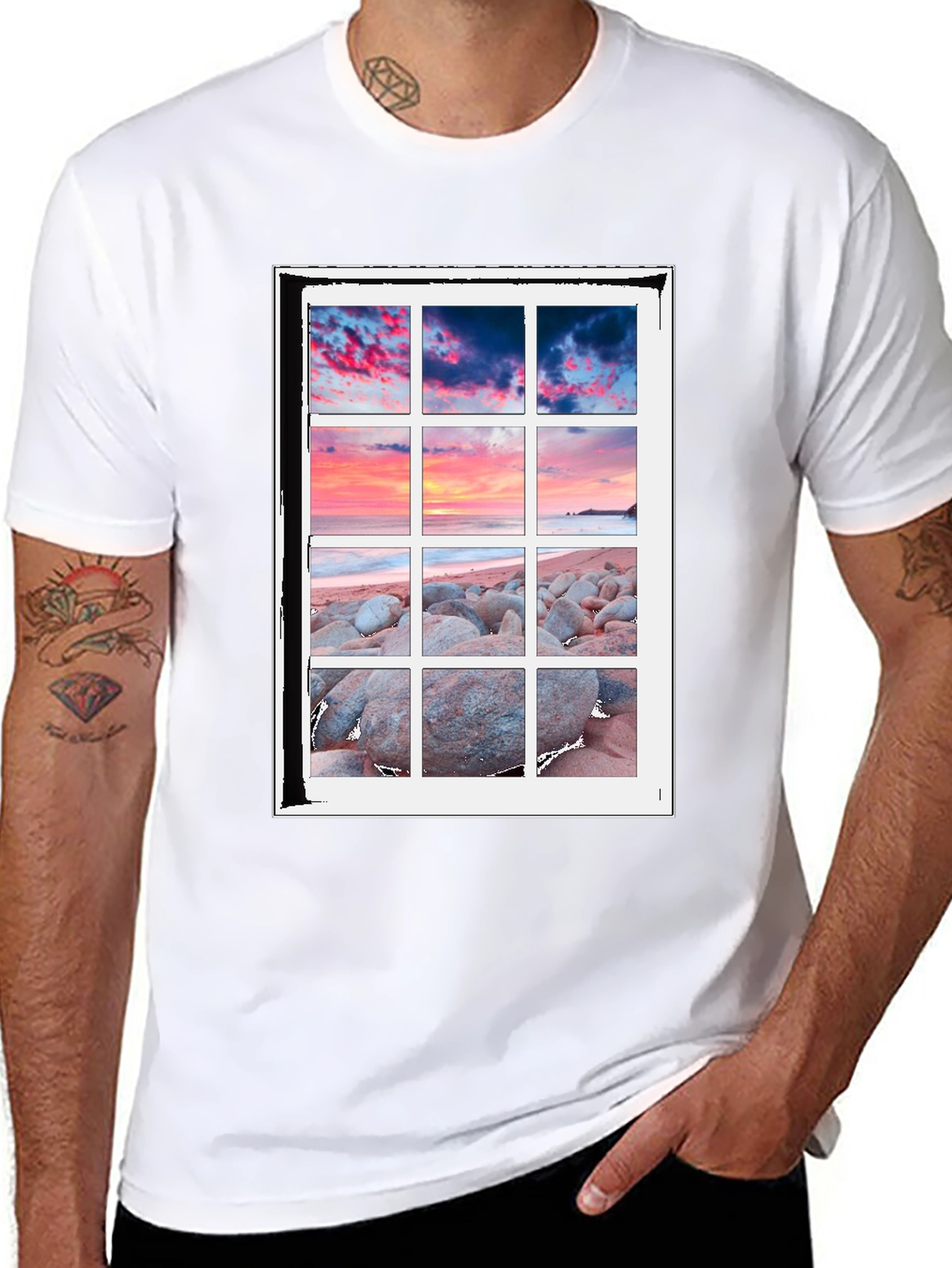 Scenic View T-Shirt - Coastal Window Design