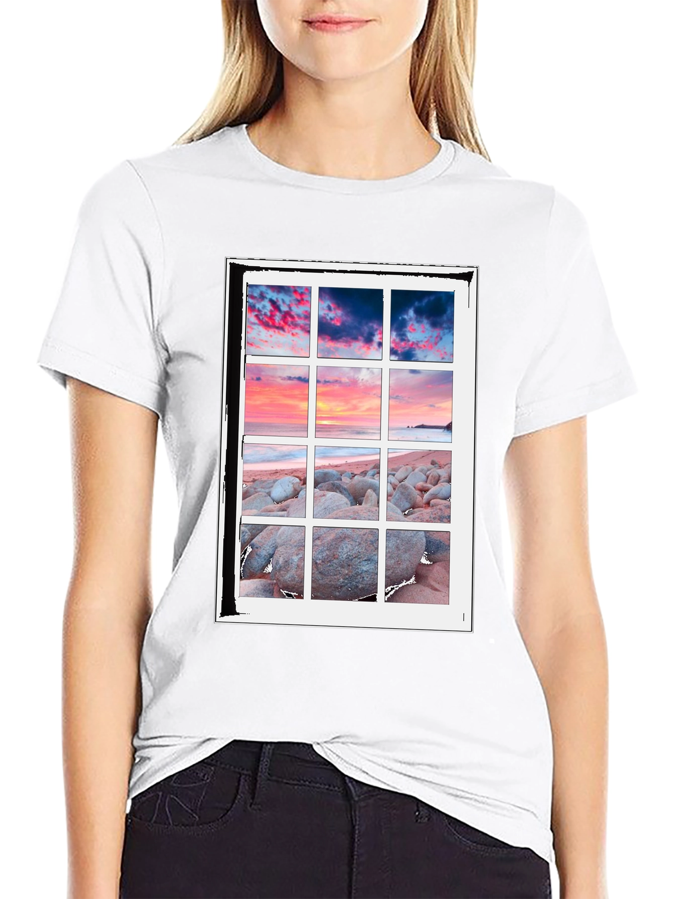 Scenic View T-Shirt - Coastal Window Design