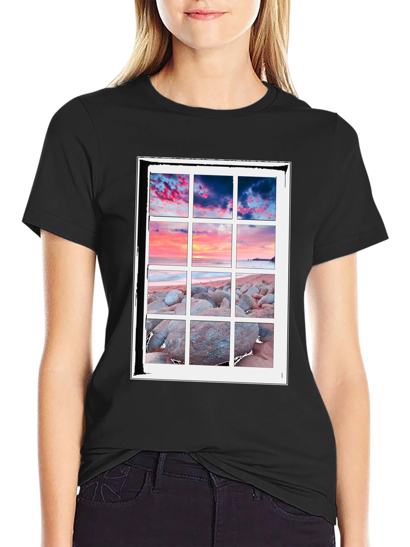 Scenic View T-Shirt - Coastal Window Design