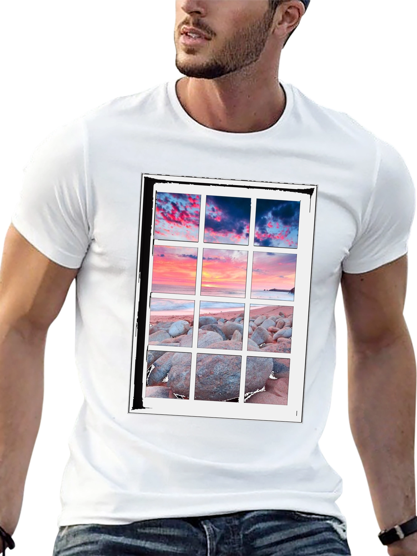 Scenic View T-Shirt - Coastal Window Design