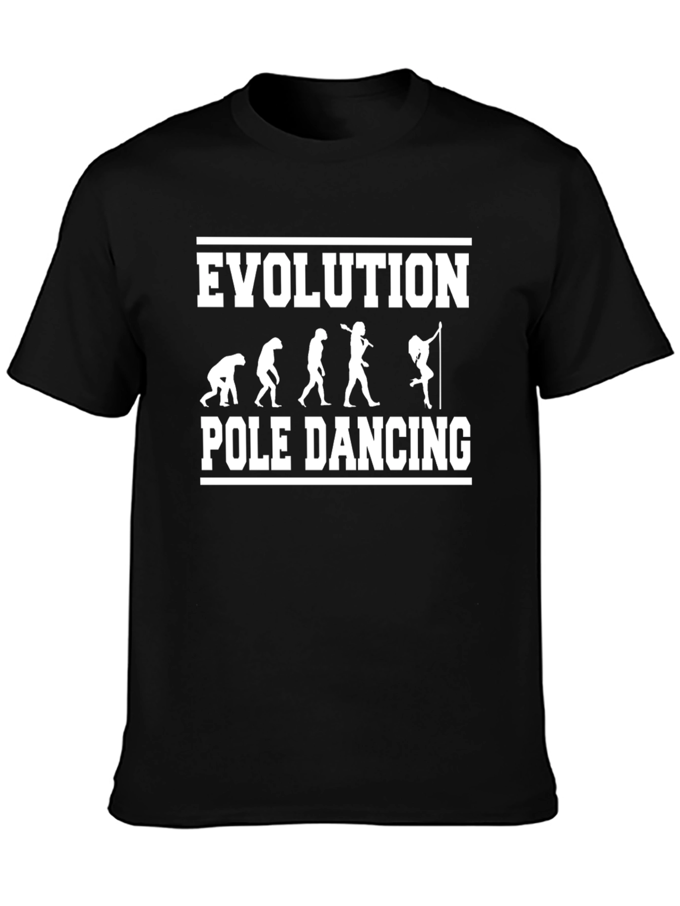 Evolution Pole Dancing Graphic Tee - Black