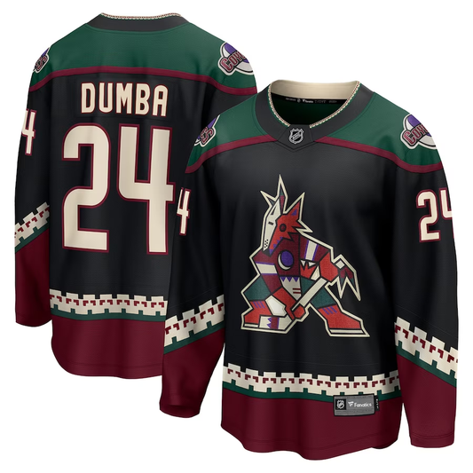 Men's Arizona Coyotes Matt Dumba #24 Black Home Breakaway Jerseys