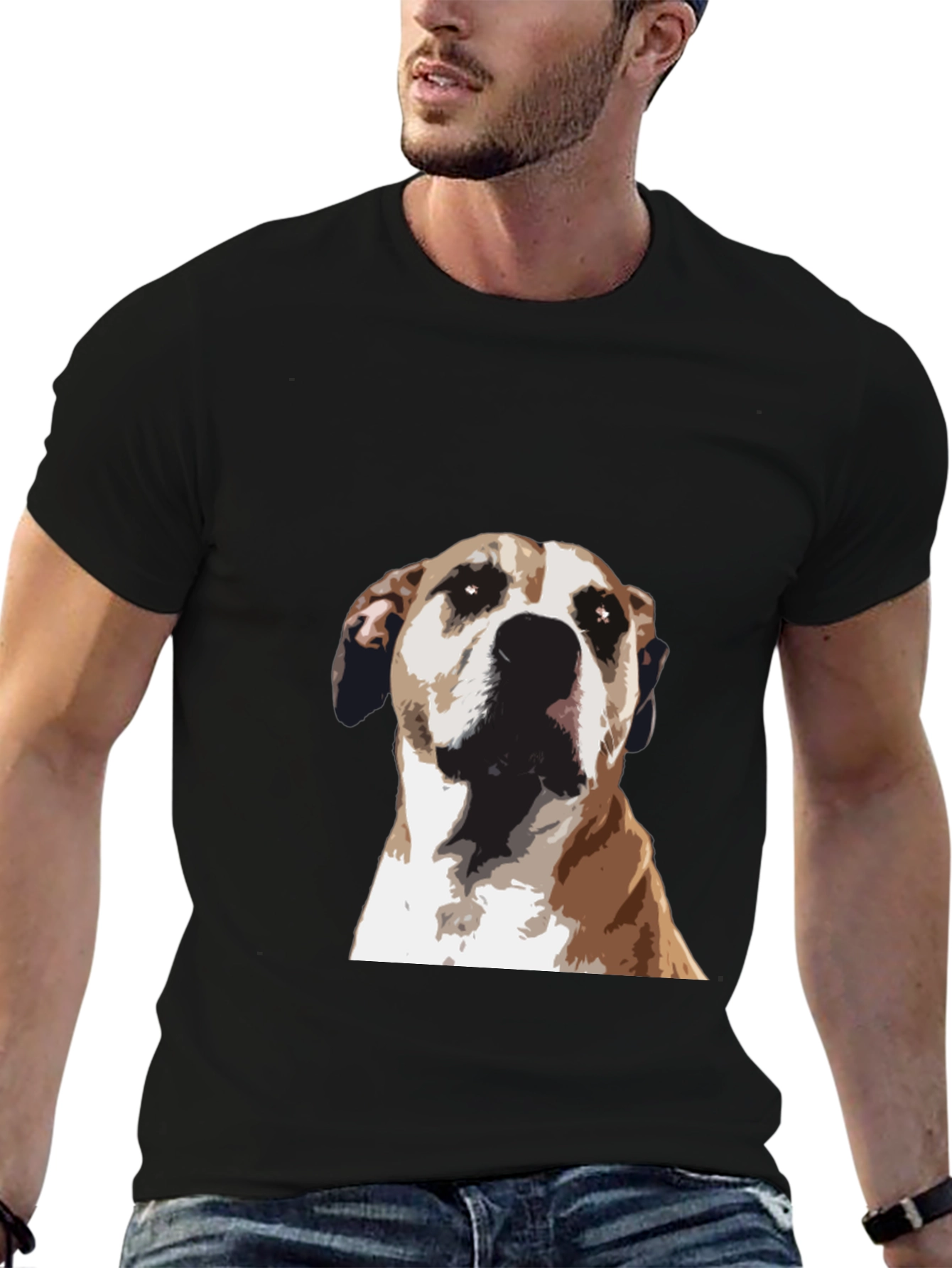 Dog Graphic Black T-Shirt