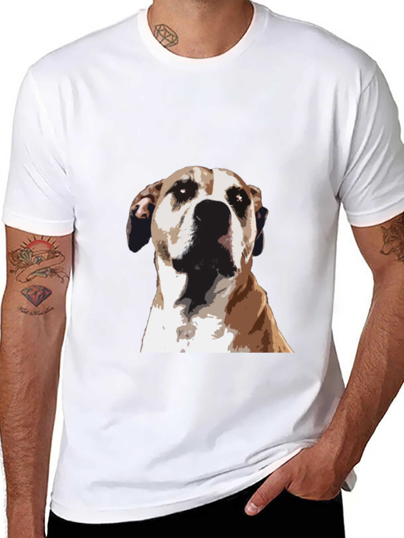 Dog Graphic Black T-Shirt