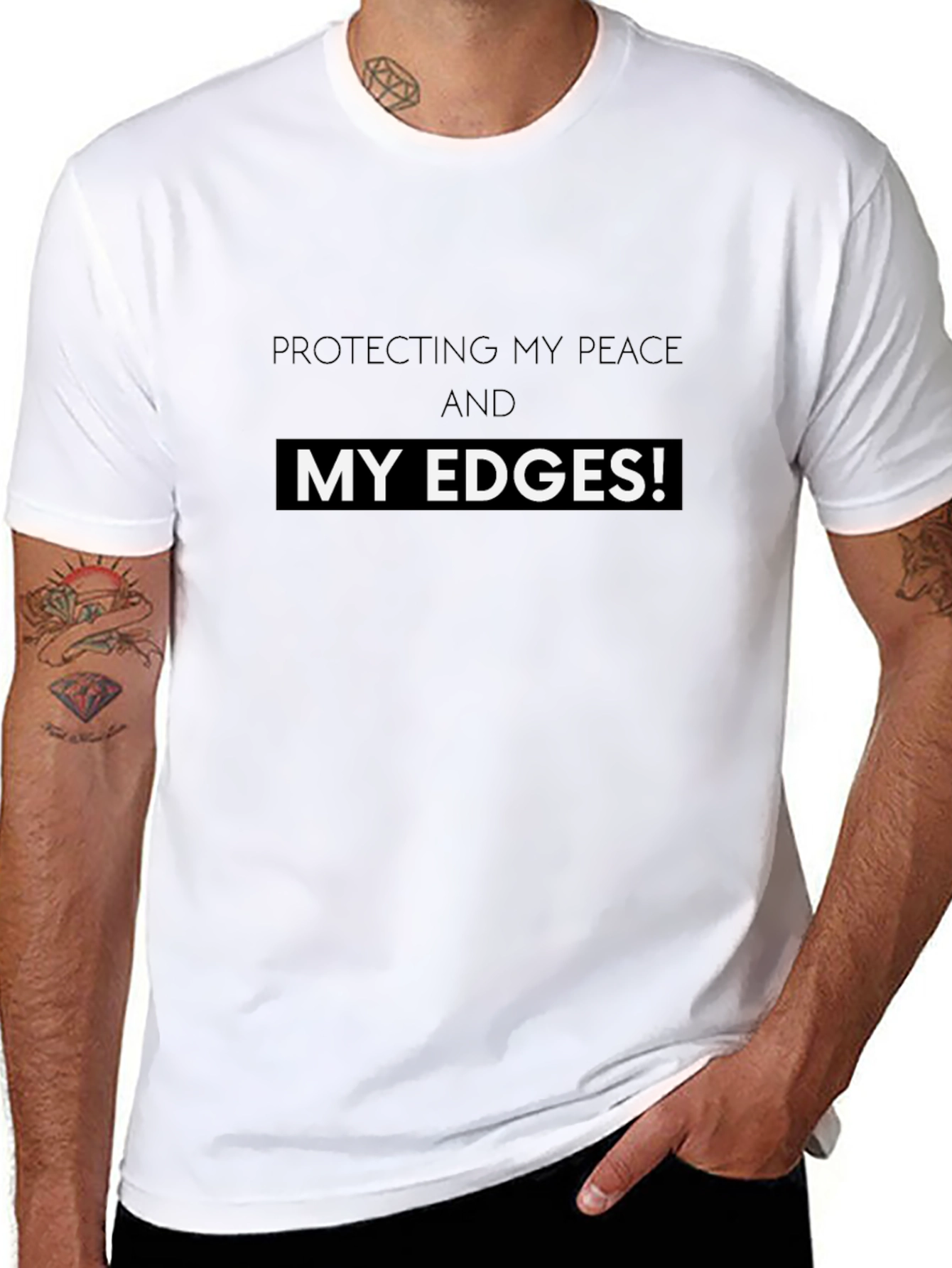 Protecting My Peace & Edges Black T-Shirt