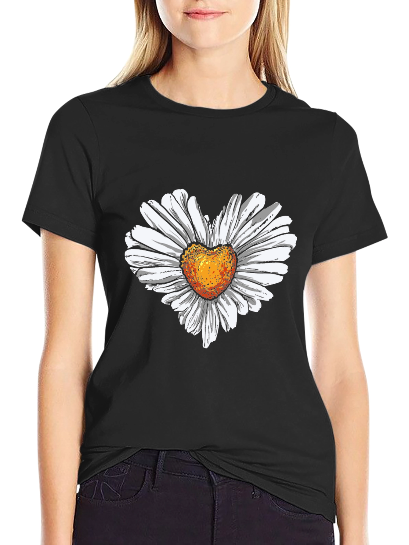 Daisy Heart Graphic T-Shirt