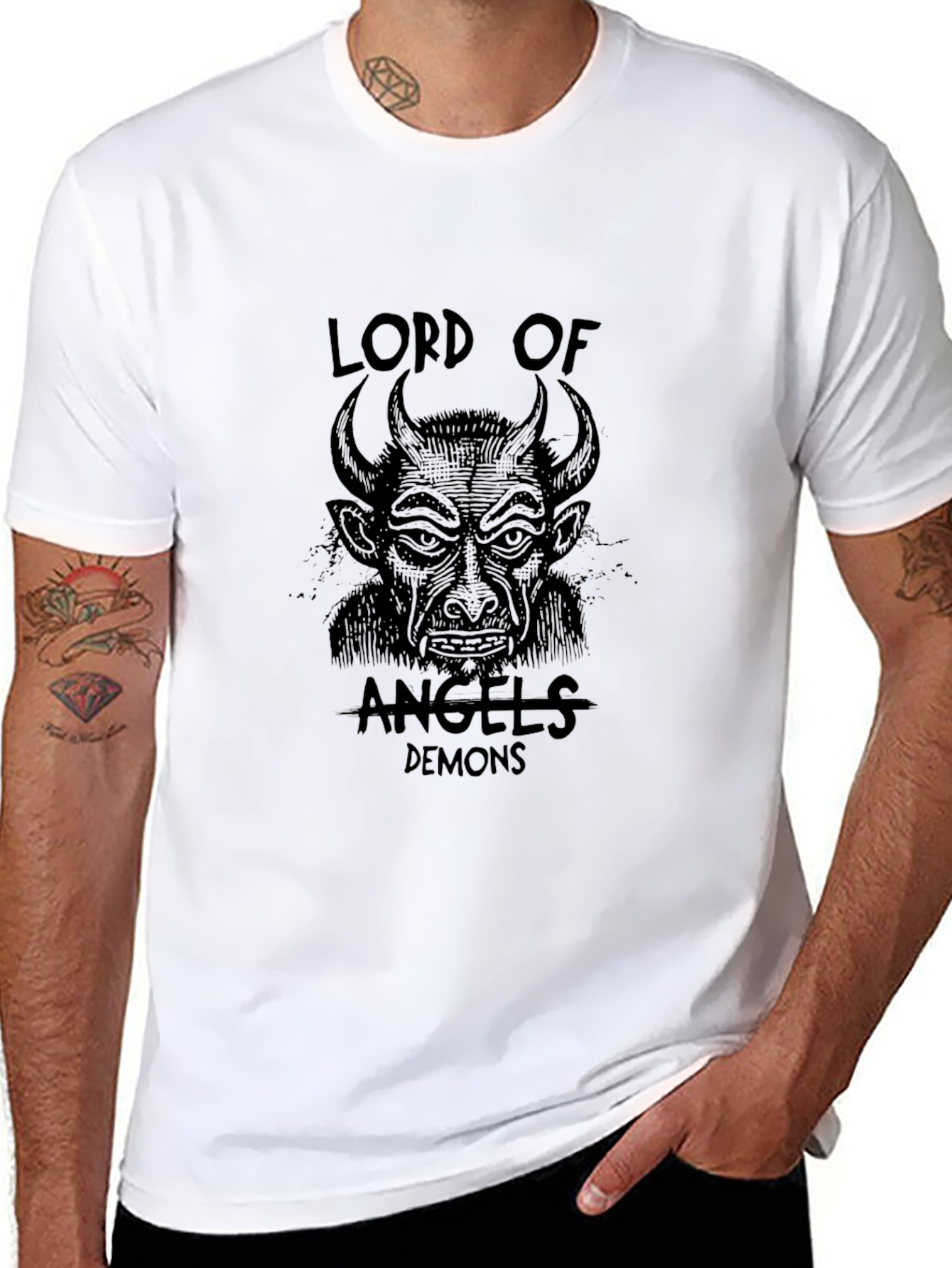 Lord of Angels & Demons Black Graphic Tee