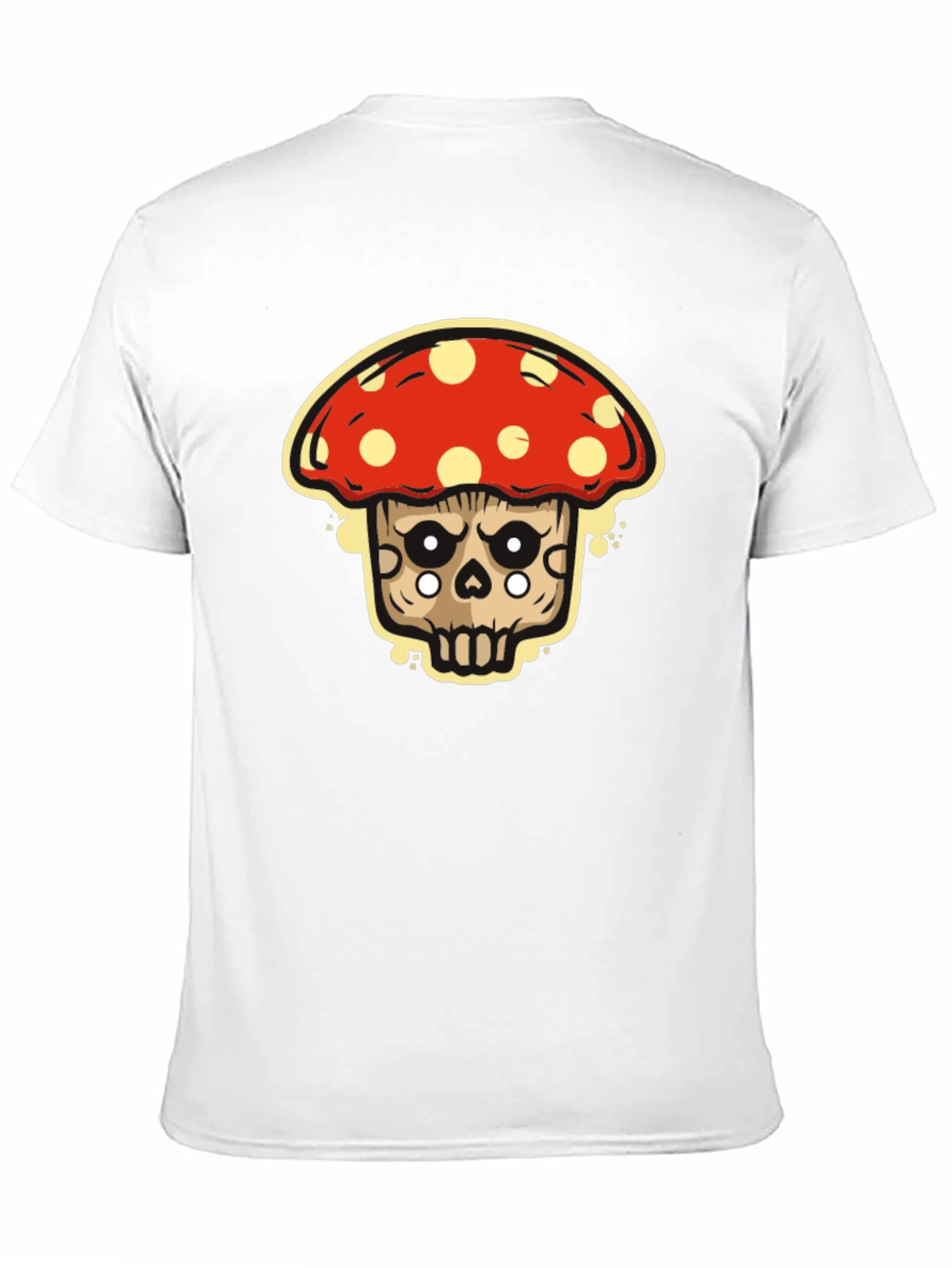 Mushroom Skull Graphic T-Shirt - Black Tee