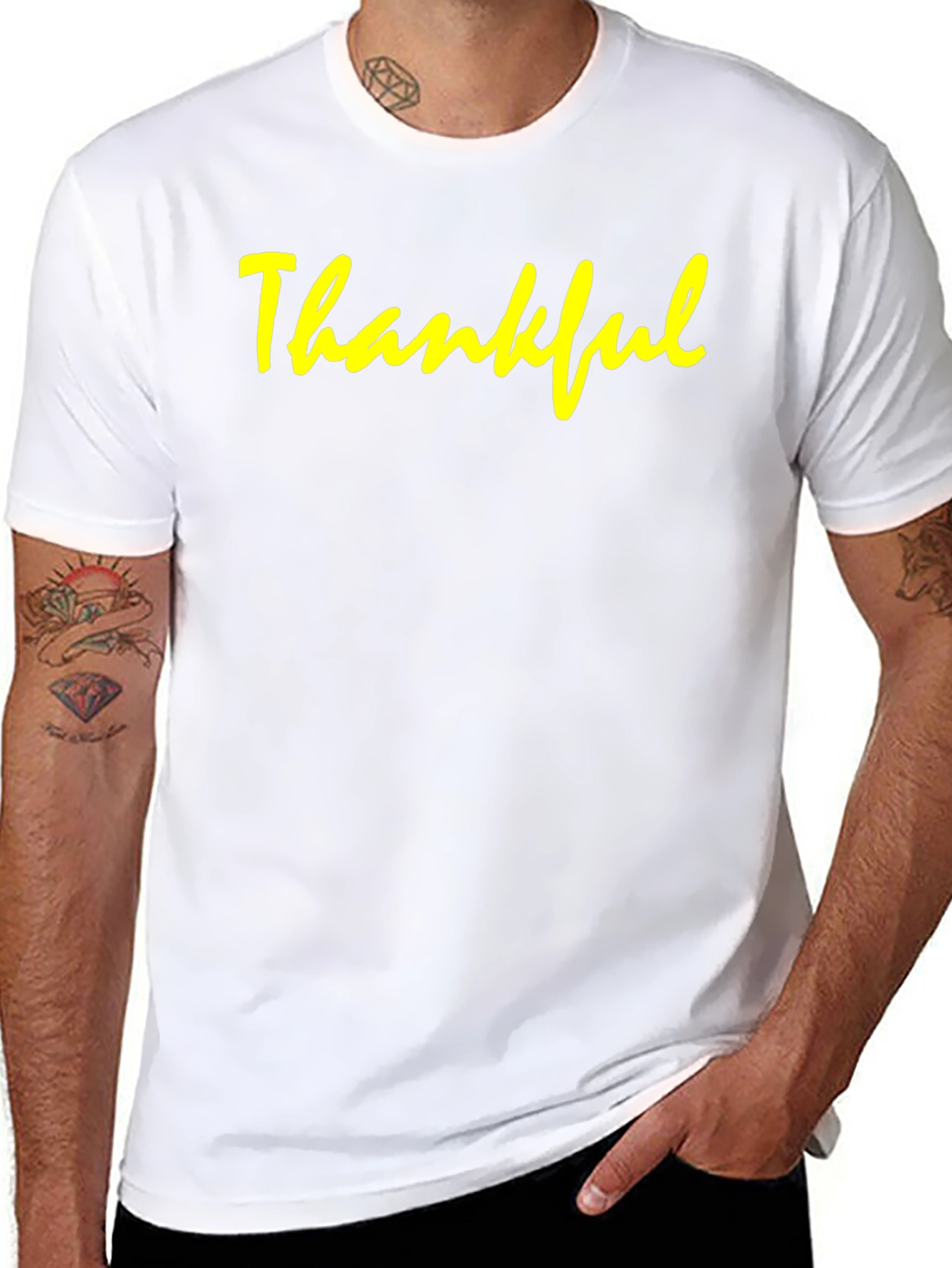 Thankful Black Graphic T-Shirt