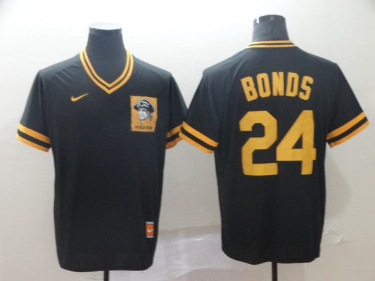 Men's Pittsburgh Pirates Barry Bonds #24 Black Stitched Jerseys